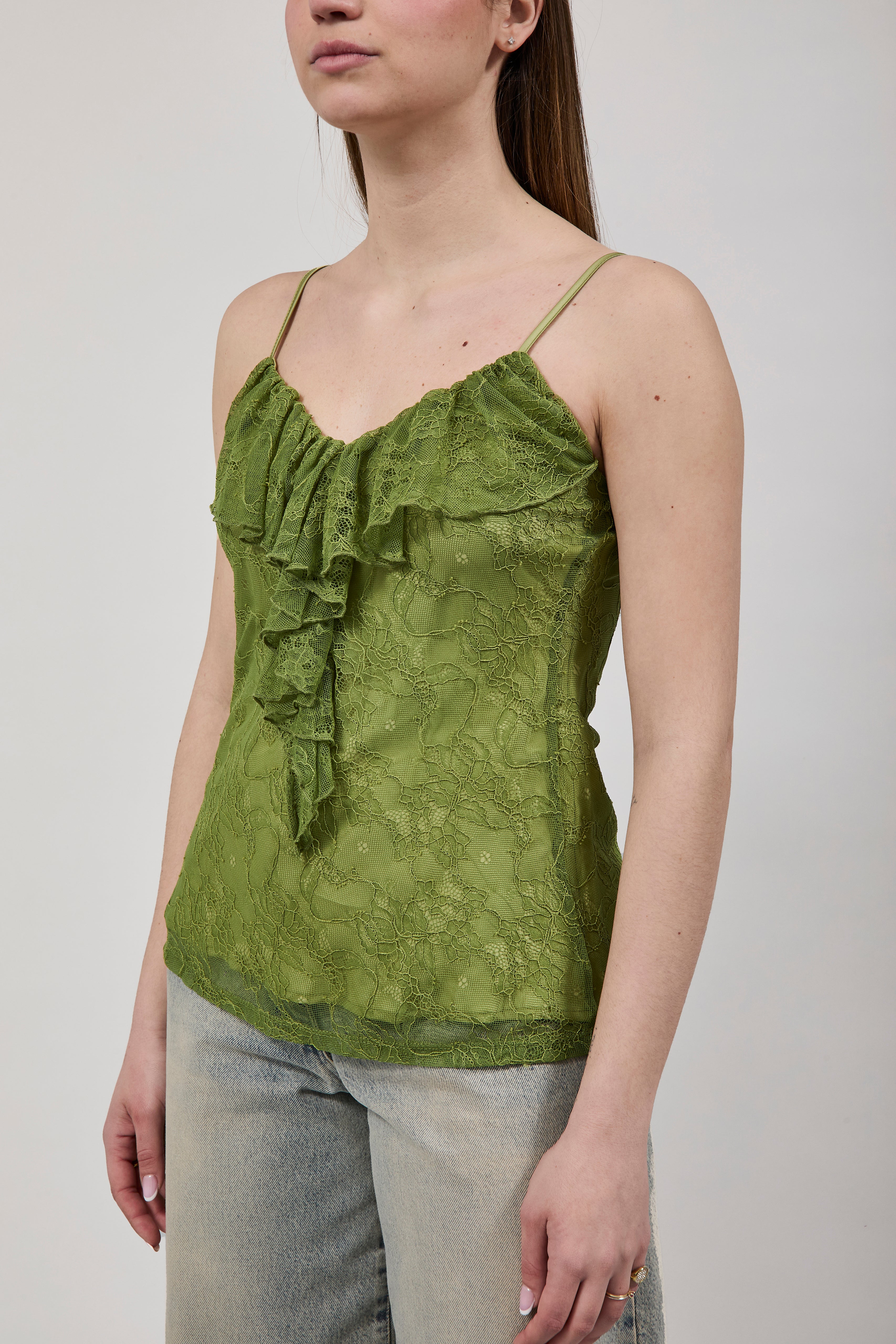 Canotta Berna Pizzo Rouches Verde
