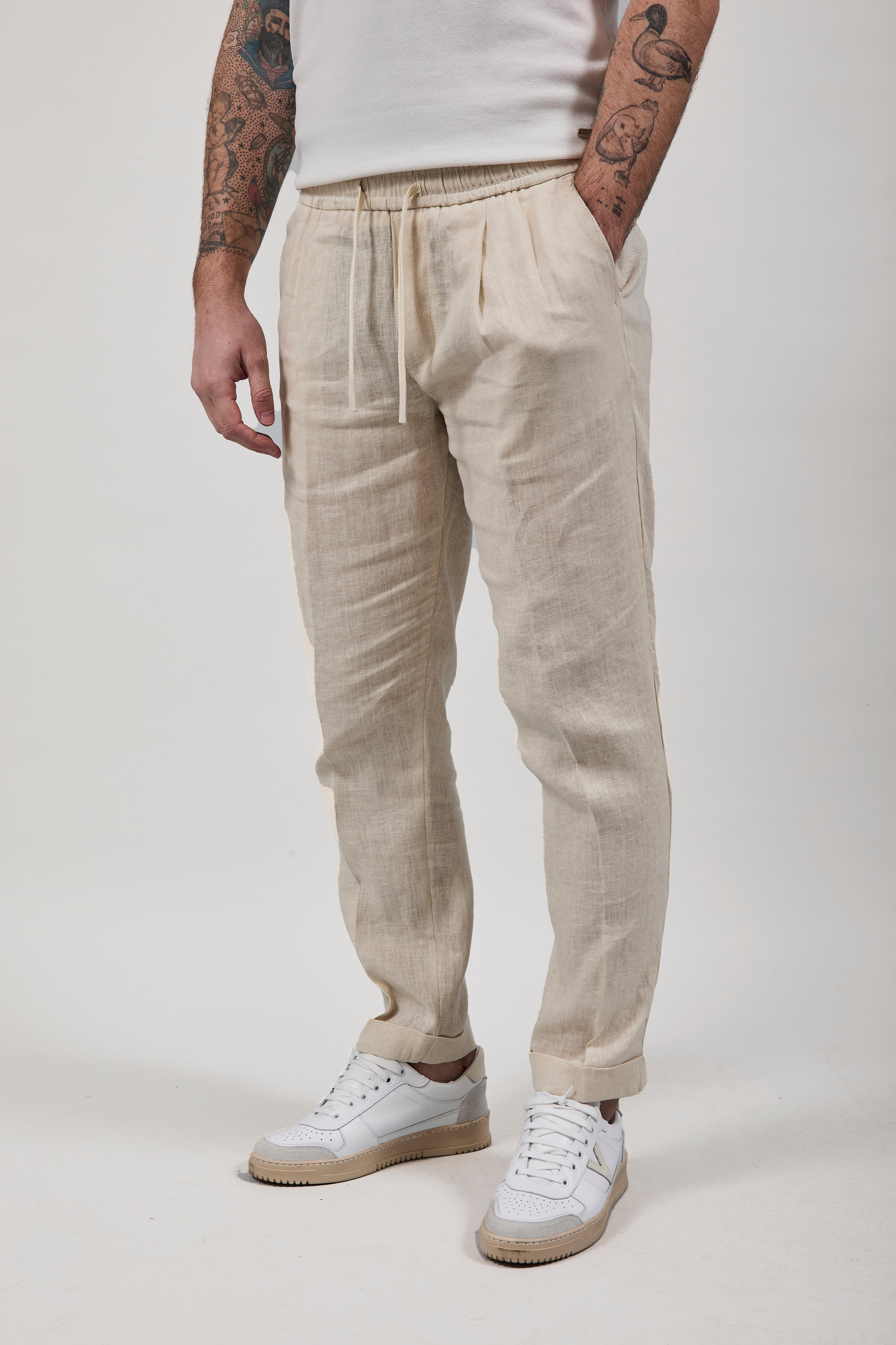 Pantalaccio Over-d Lino Beige P75
