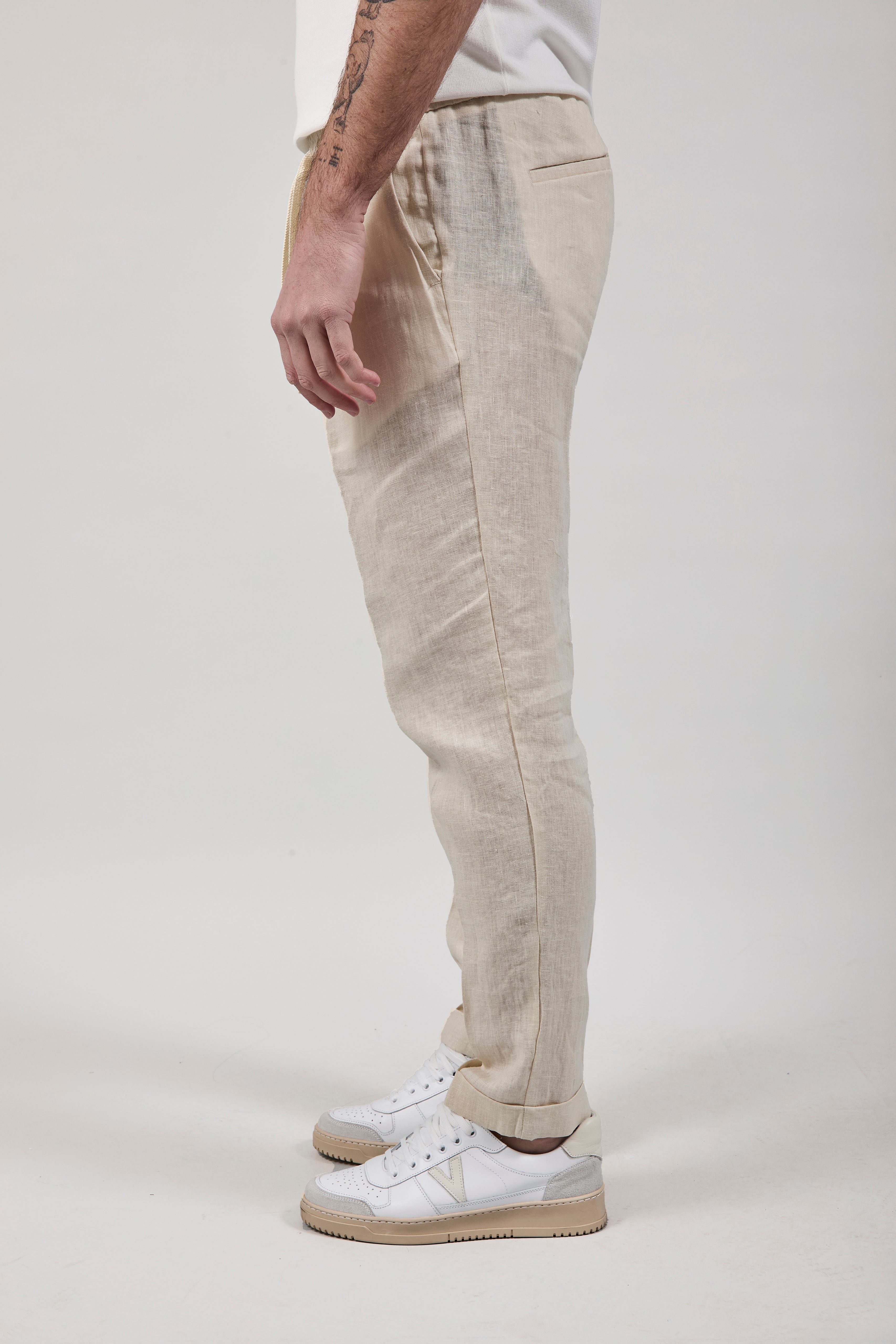 Pantalaccio Over-d Lino Beige P75
