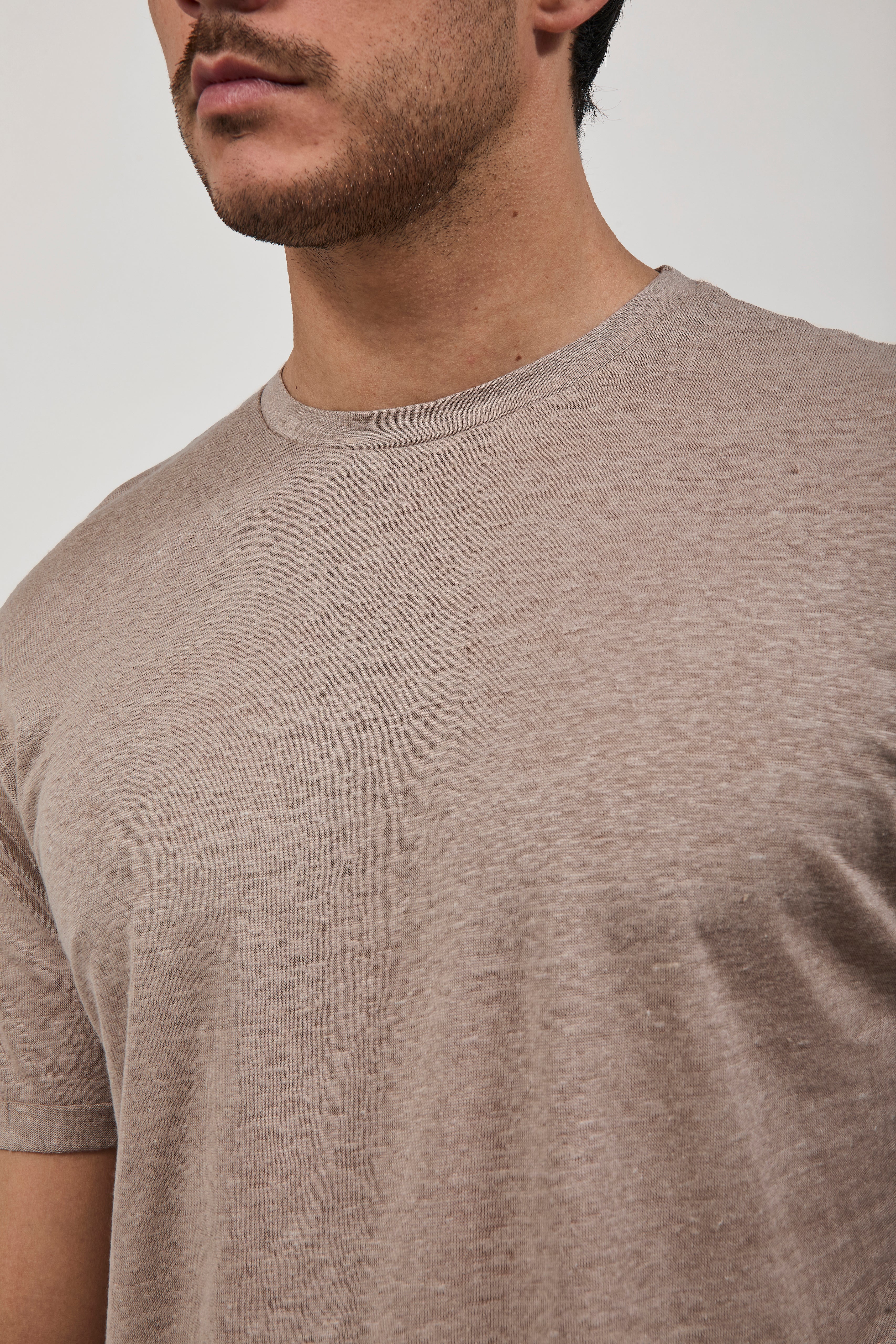 T-shirt Gianni Lupo Lino Mud 087