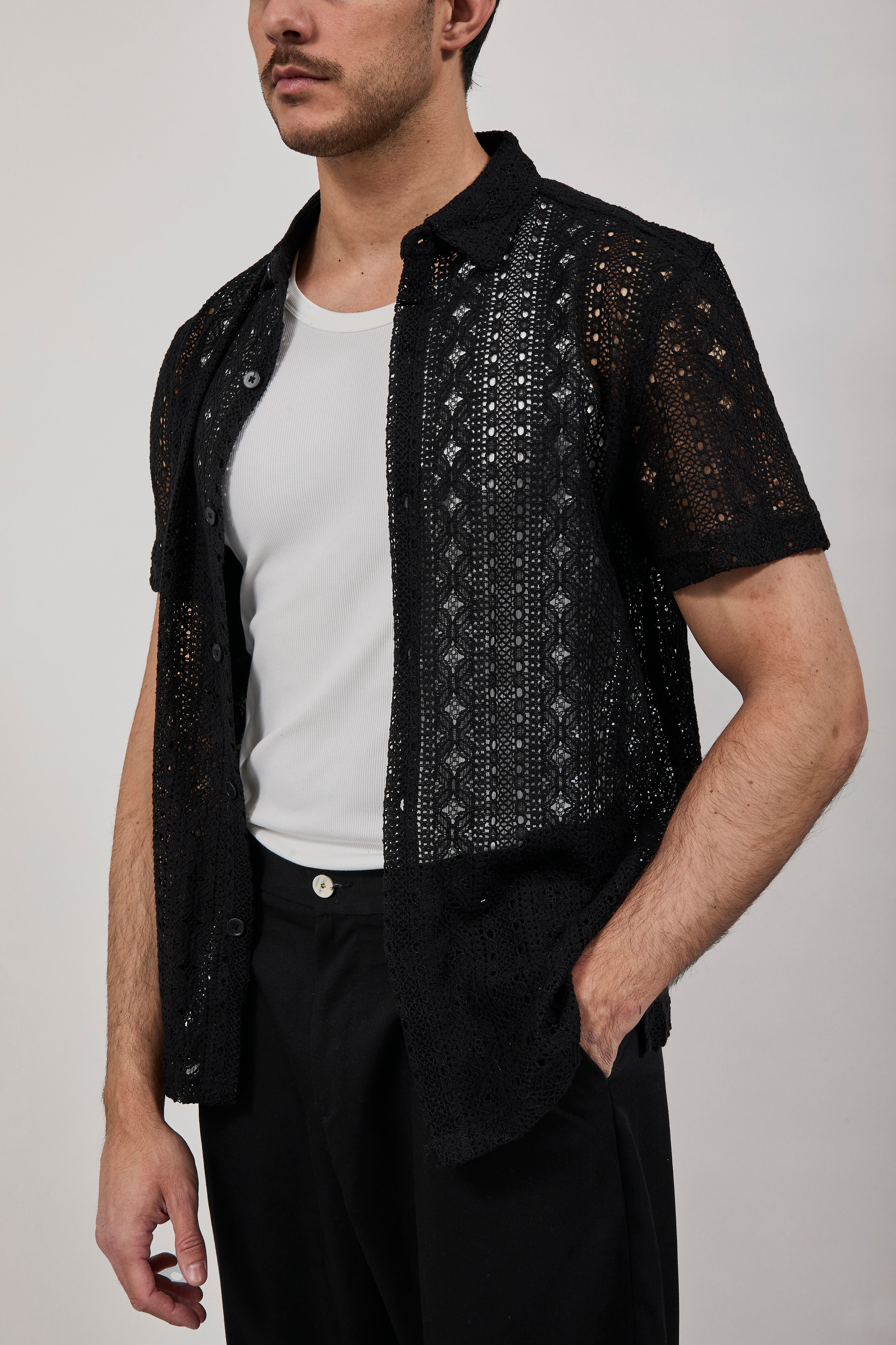 Camicia Gianni Lupo Nera 6013