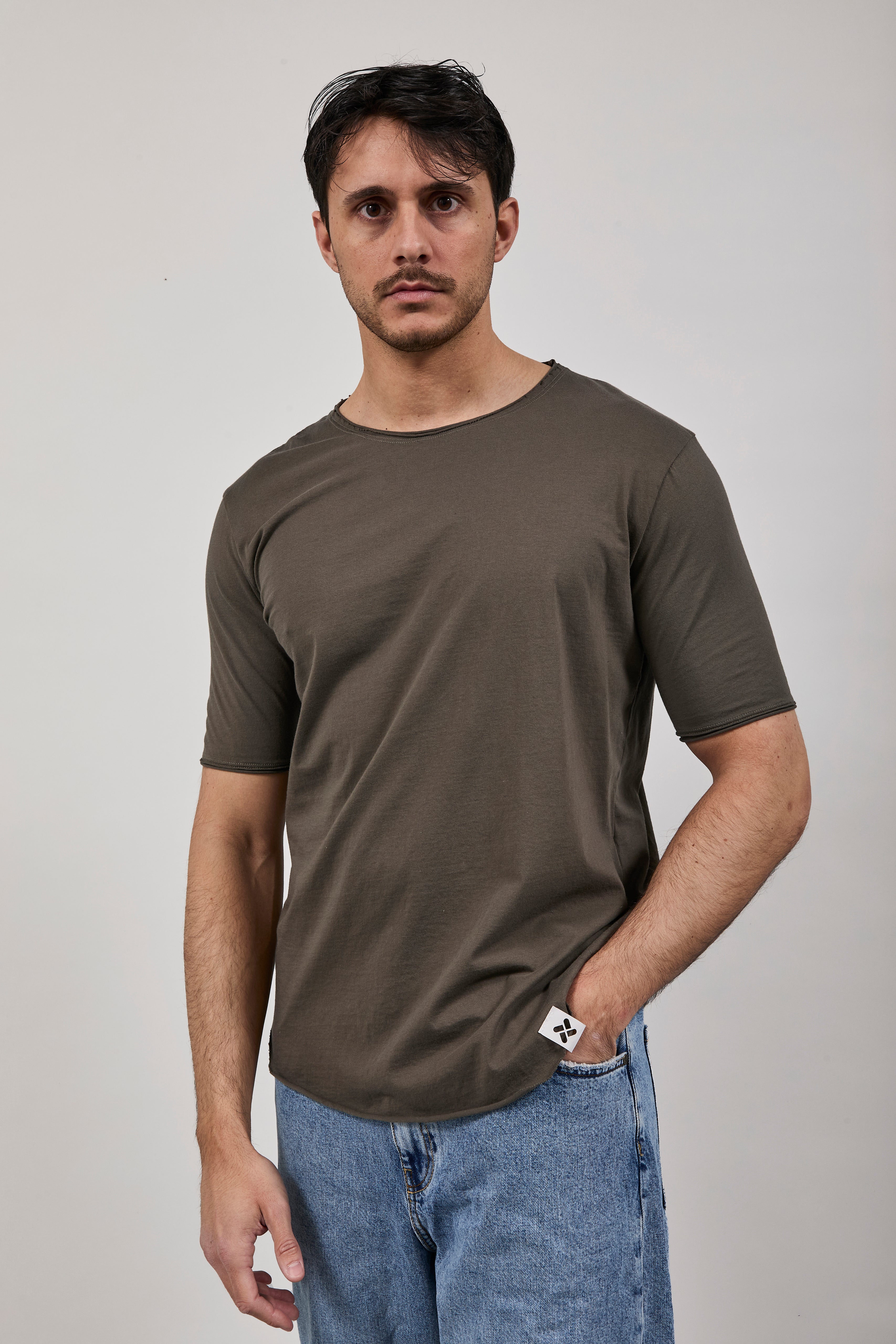 T-shirt Imperial Taglio vivo Verde Militare