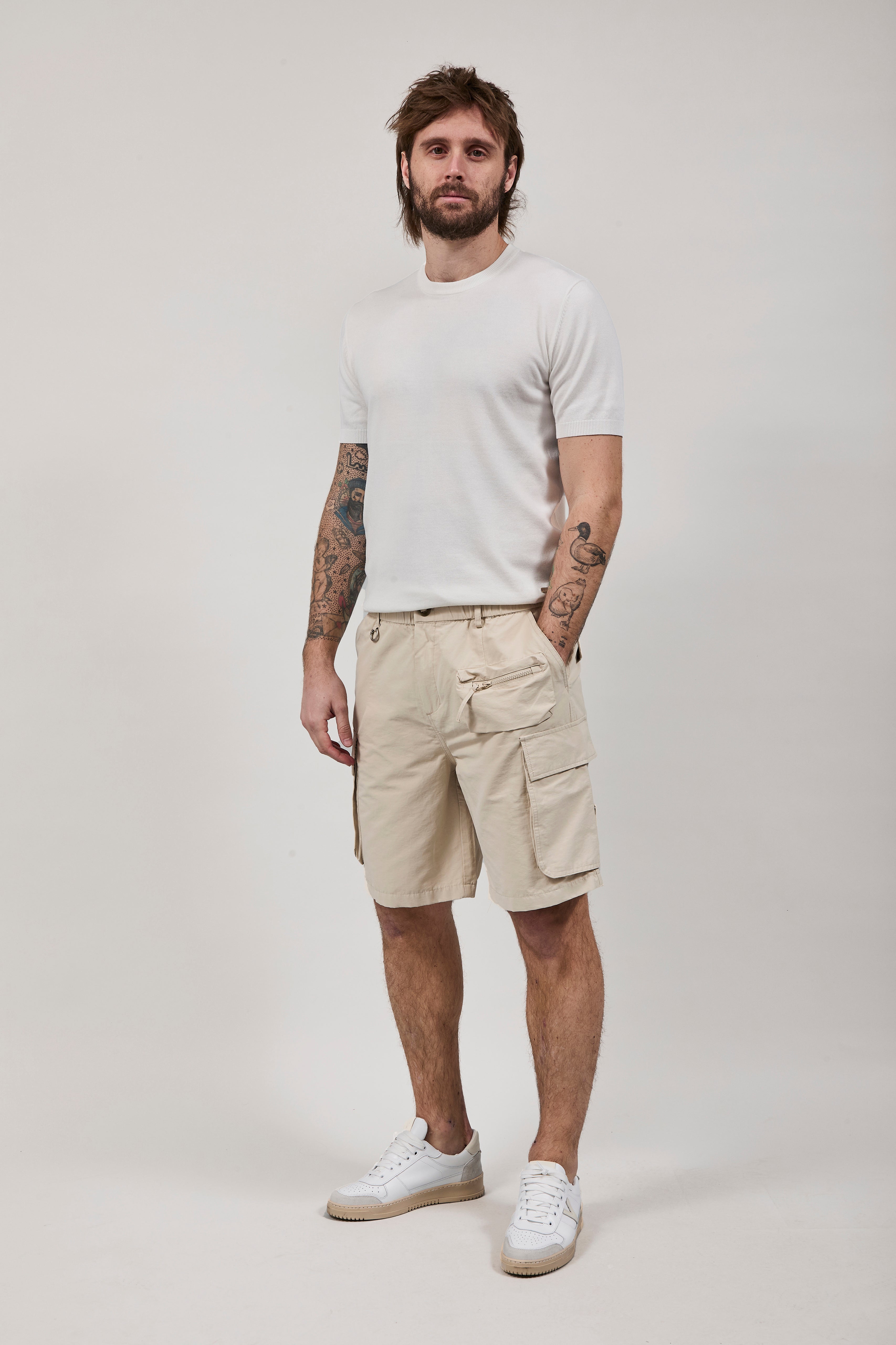 Bermuda Gianni Lupo Double Label Beige 102