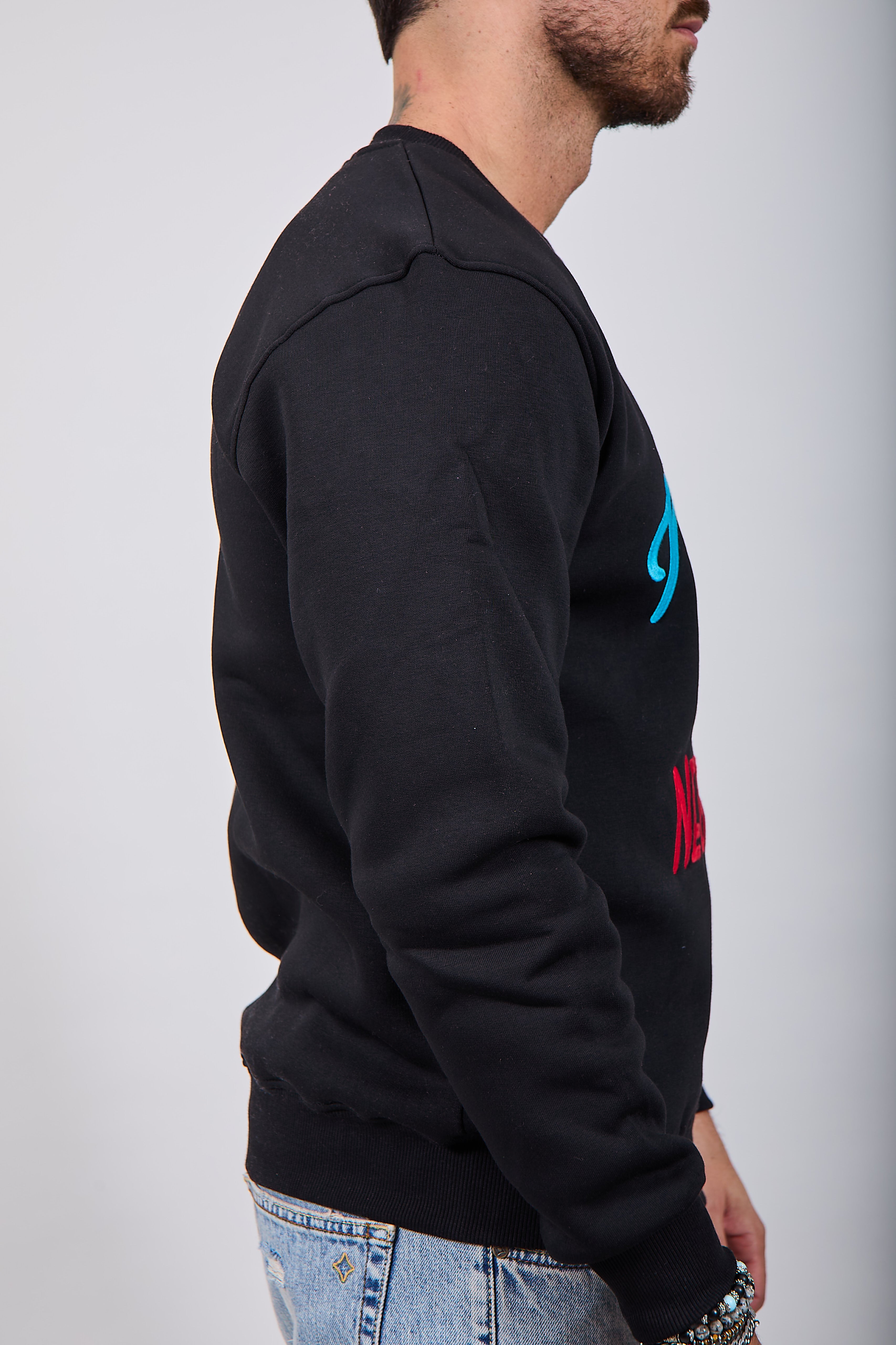 Felpa Superculture Girocollo Nera A1359 (12218700235092)