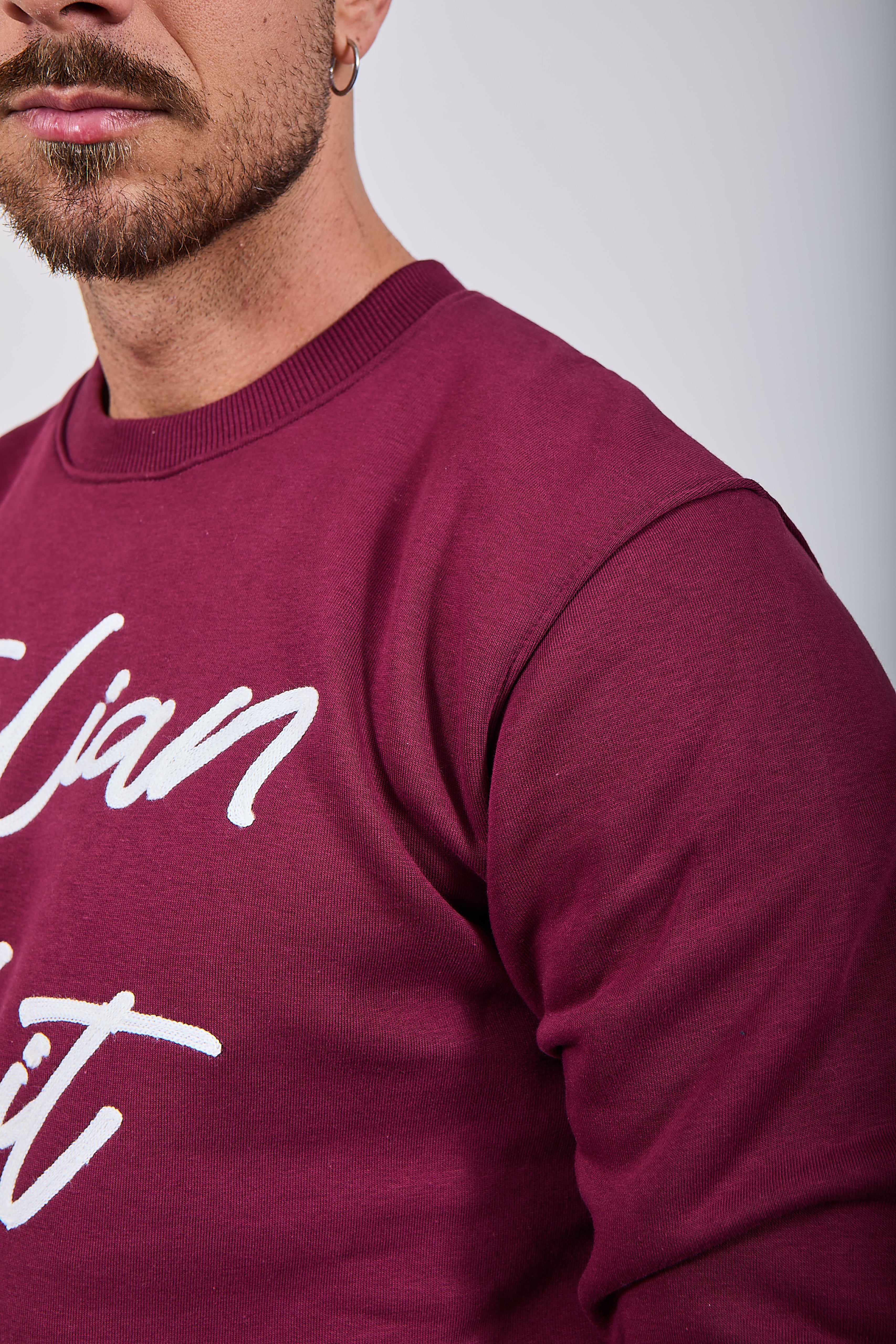 Felpa Superculture Girocollo Bordeaux A1347 (12218723729748)