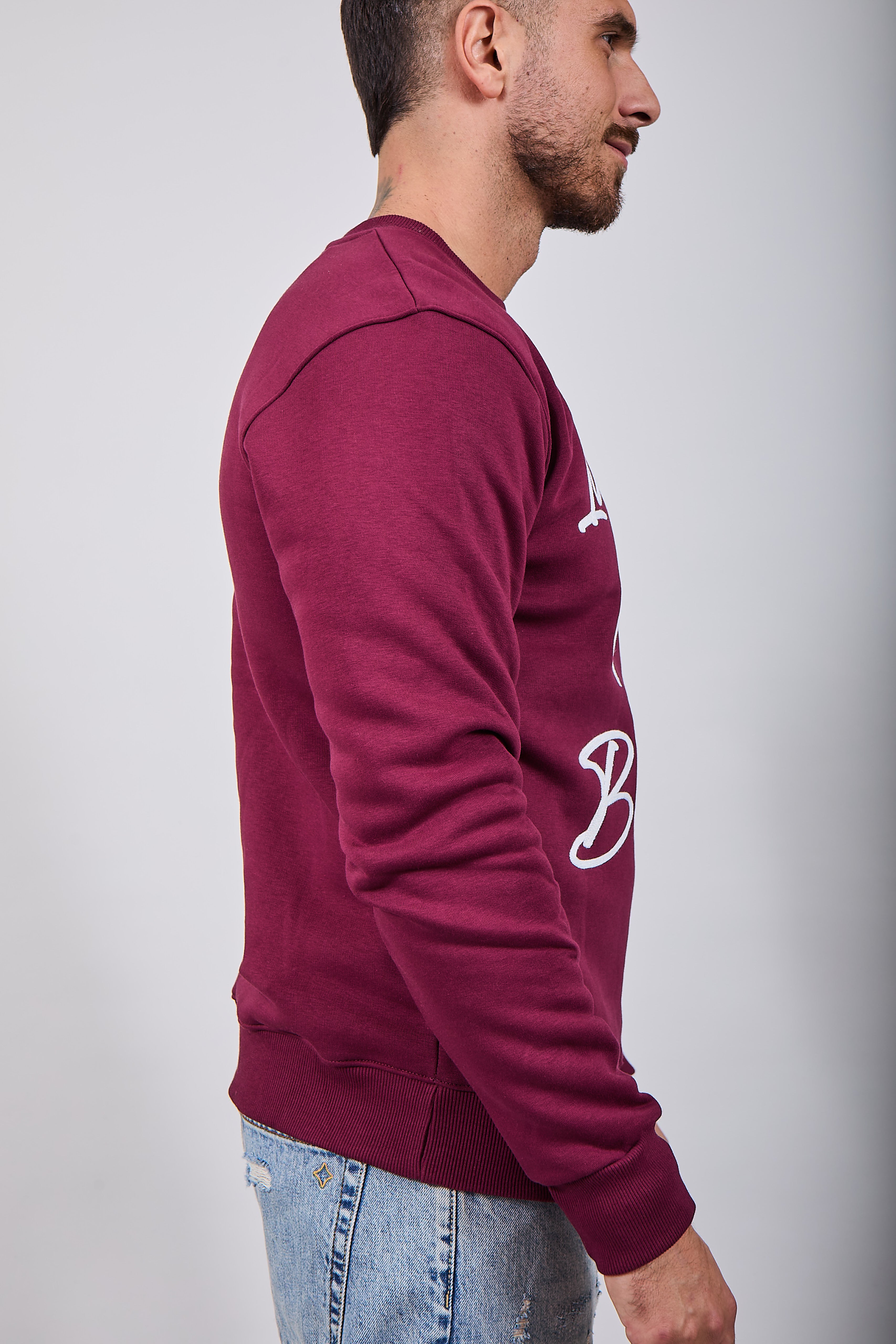 Felpa Superculture Girocollo Bordeaux A1347 (12218723729748)