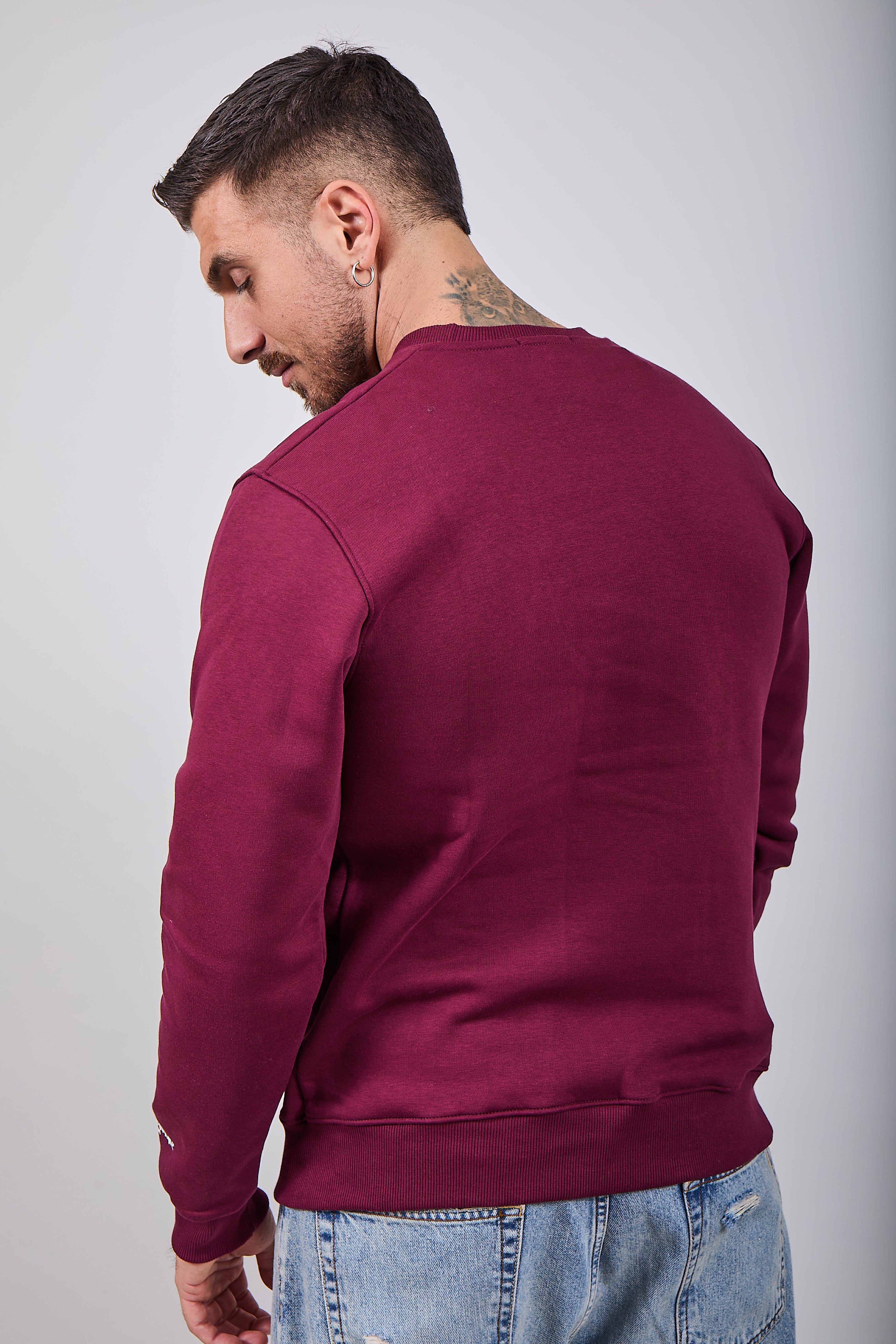 Felpa Superculture Girocollo Bordeaux A1347 (12218723729748)