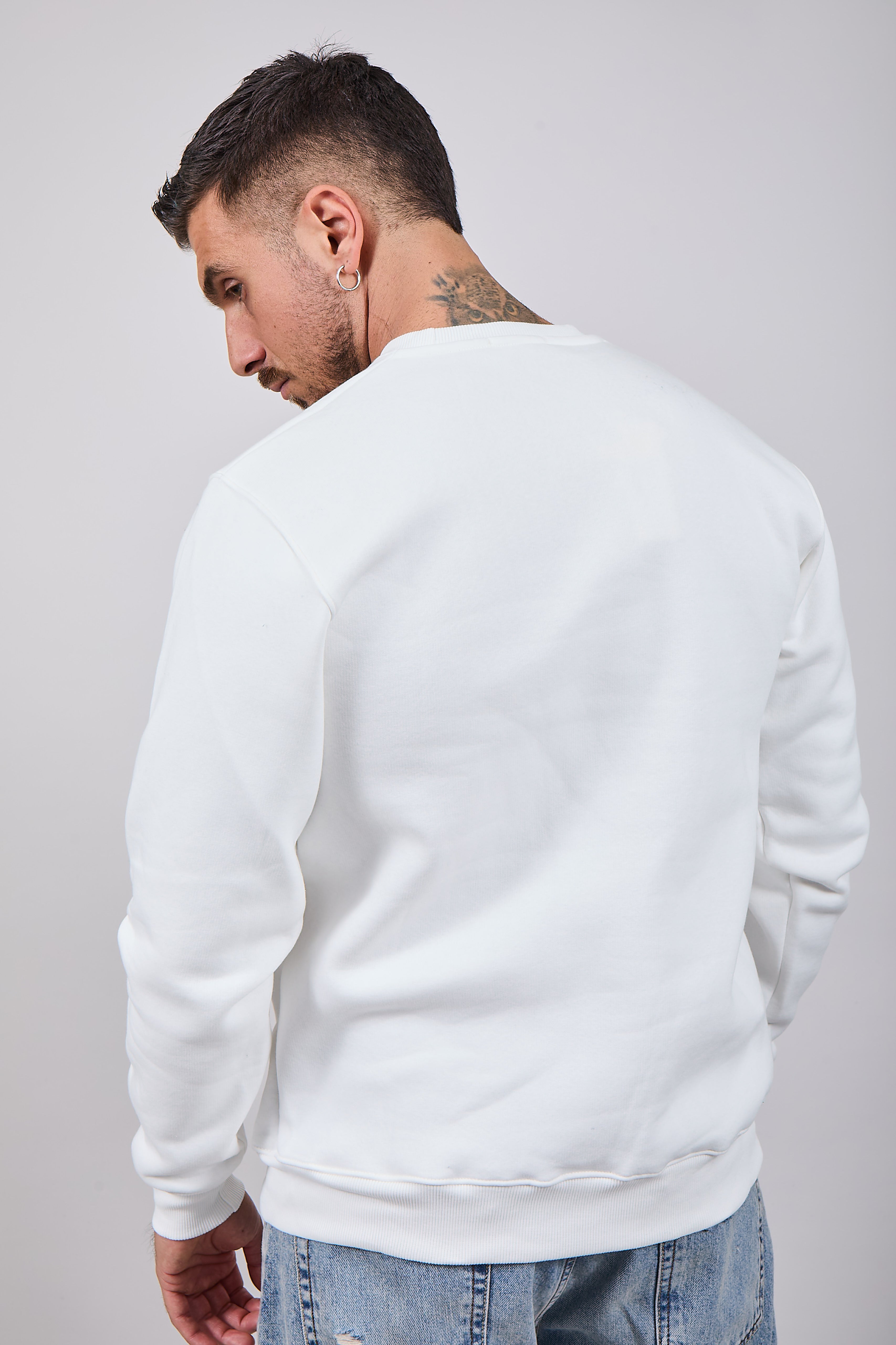 Felpa Superculture Girocollo Bianca A1319 (12218641809748)