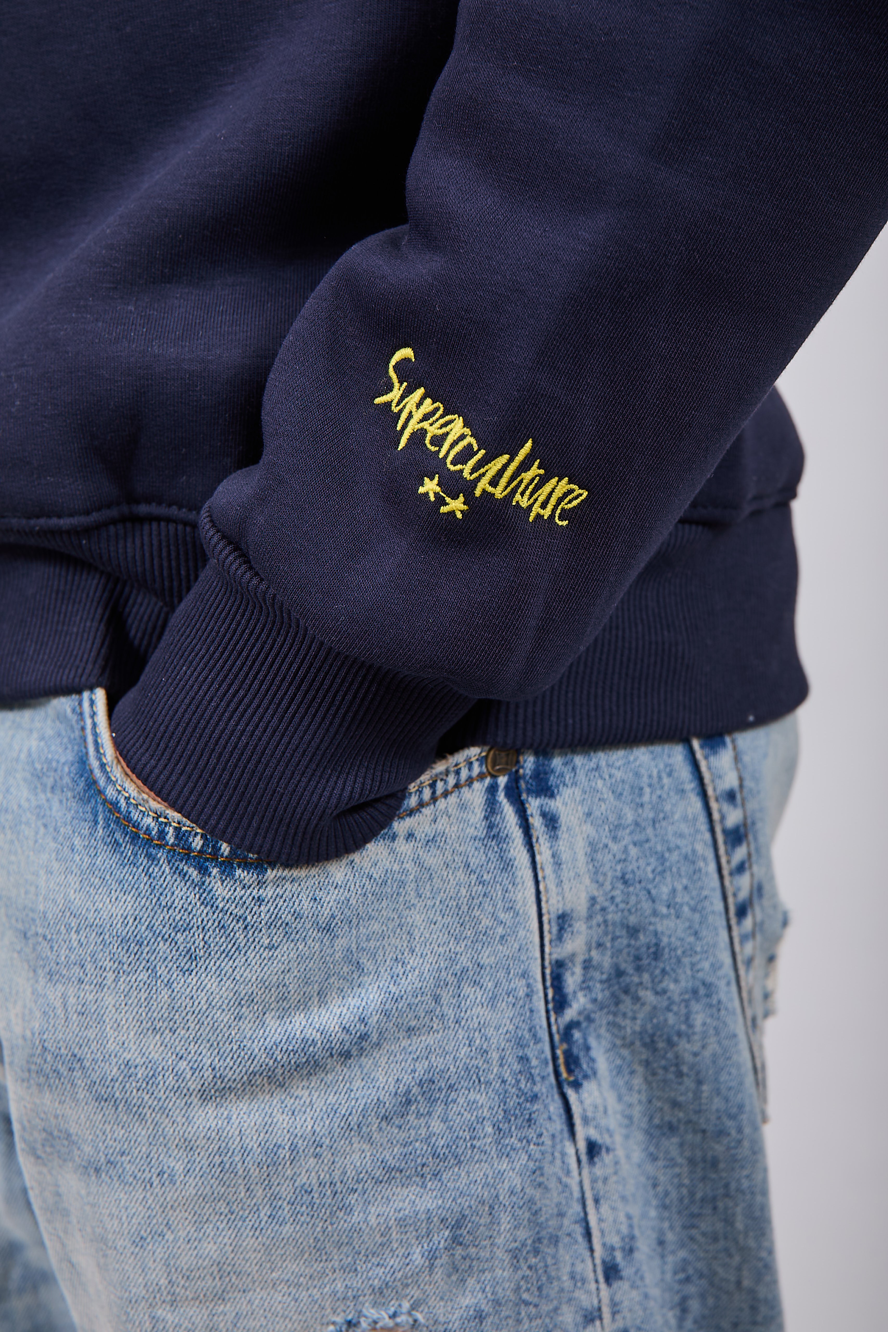 Felpa Superculture Girocollo Blu A1319 (12218638631252)