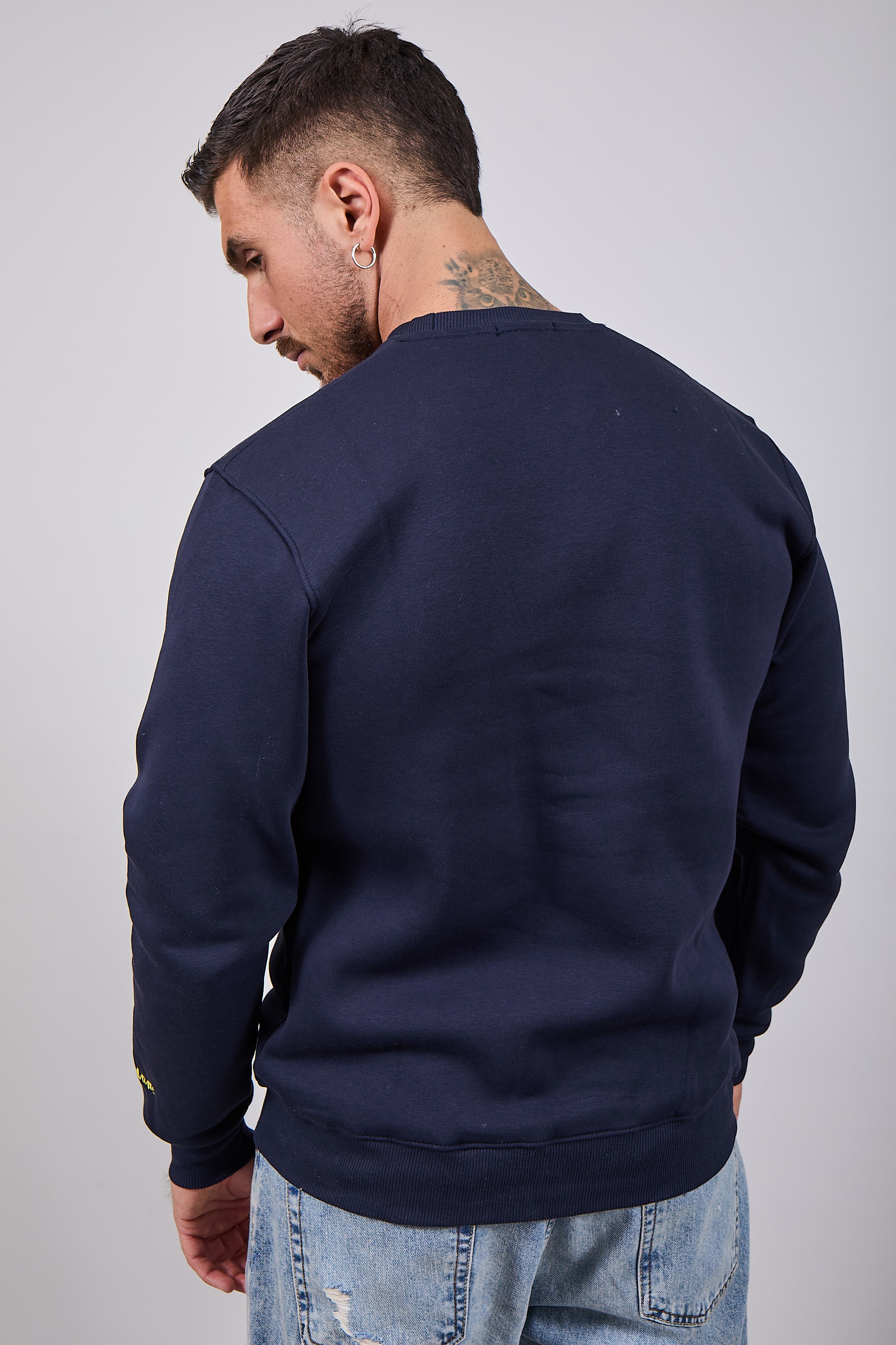 Felpa Superculture Girocollo Blu A1319 (12218638631252)