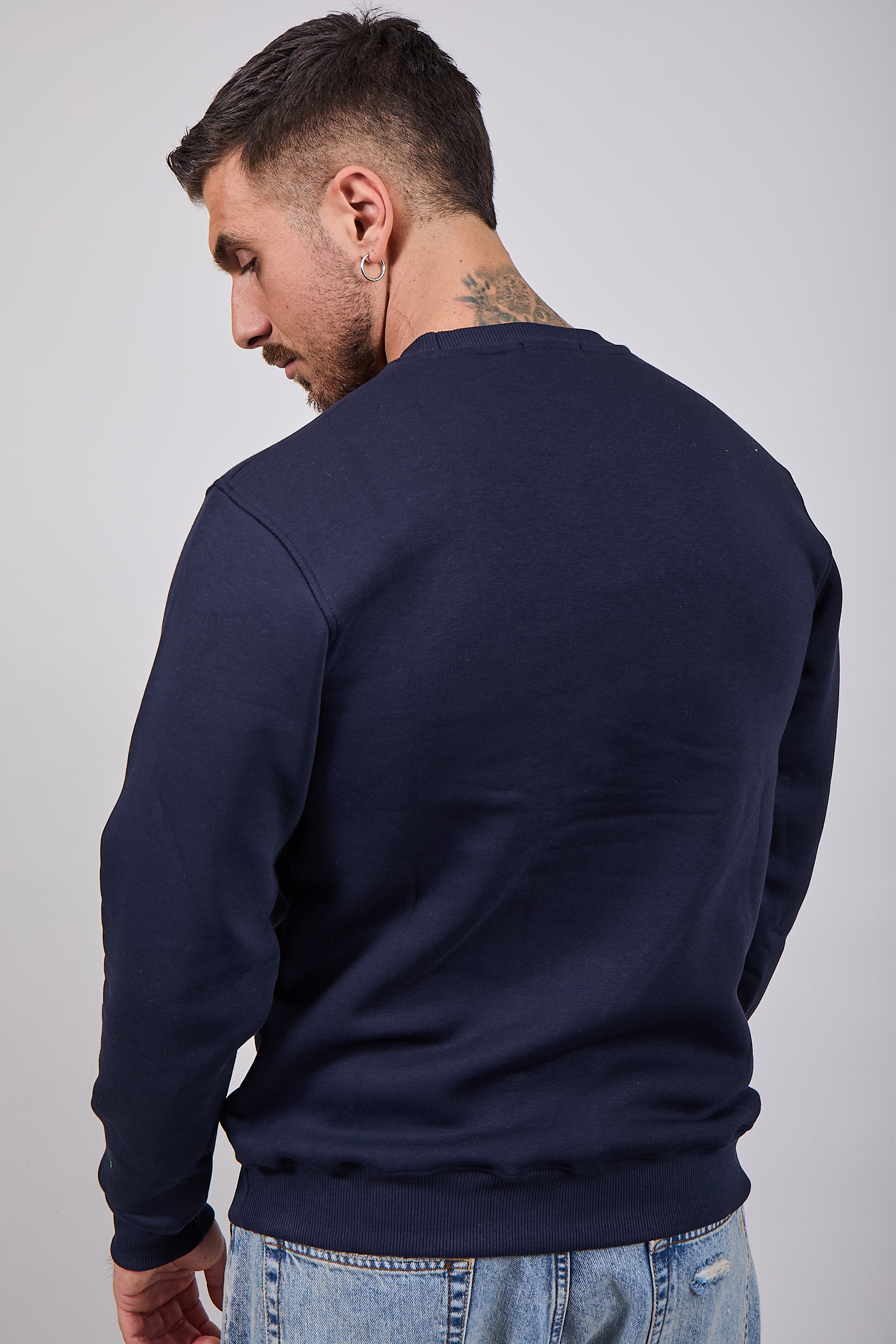 Felpa Superculture Girocollo Blu A1379 (12218722812244)