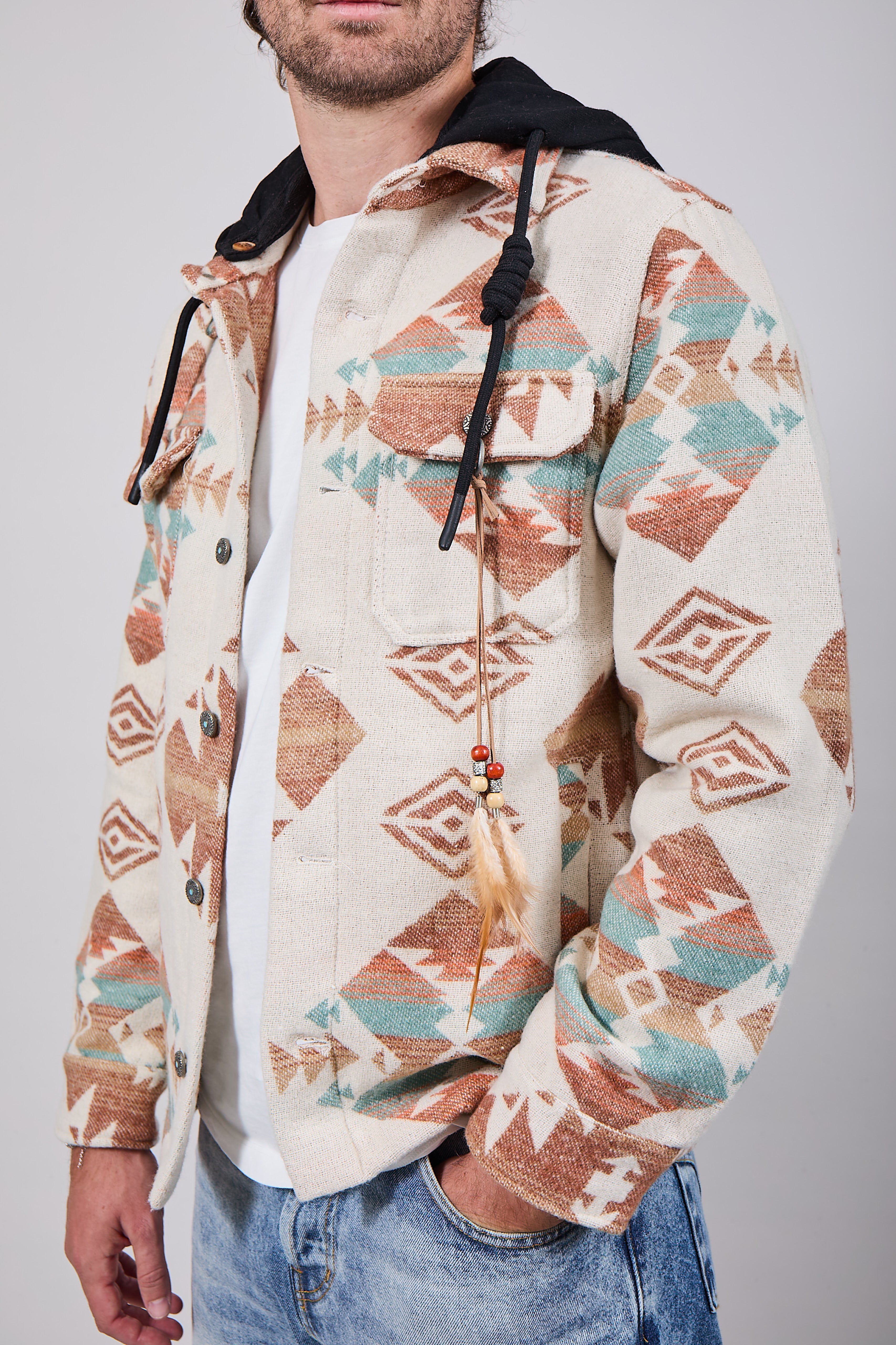 Overshirt Berna Cappuccio Azteco 276 (12235764891988)