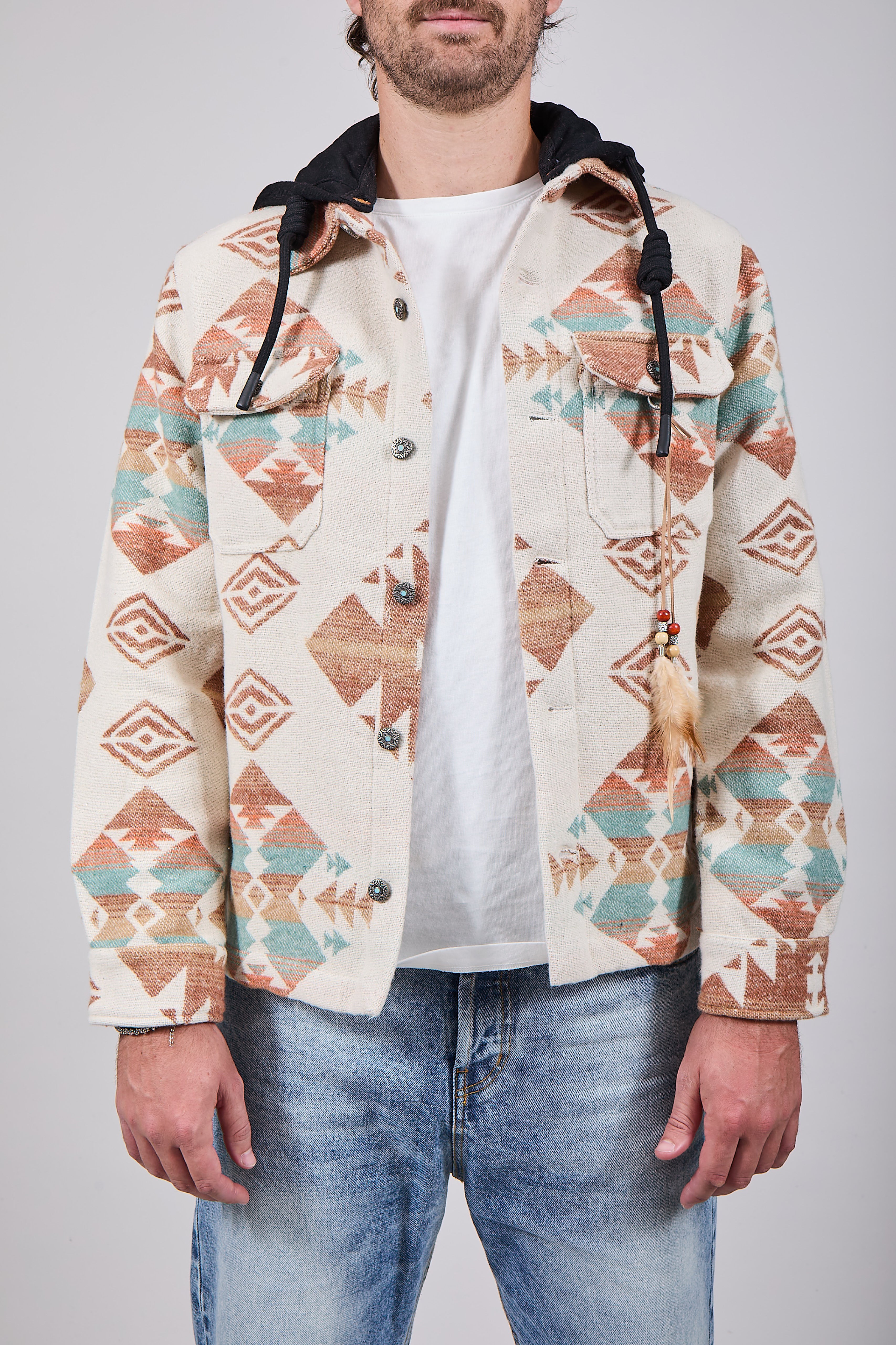 Overshirt Berna Cappuccio Azteco 276 (12235764891988)