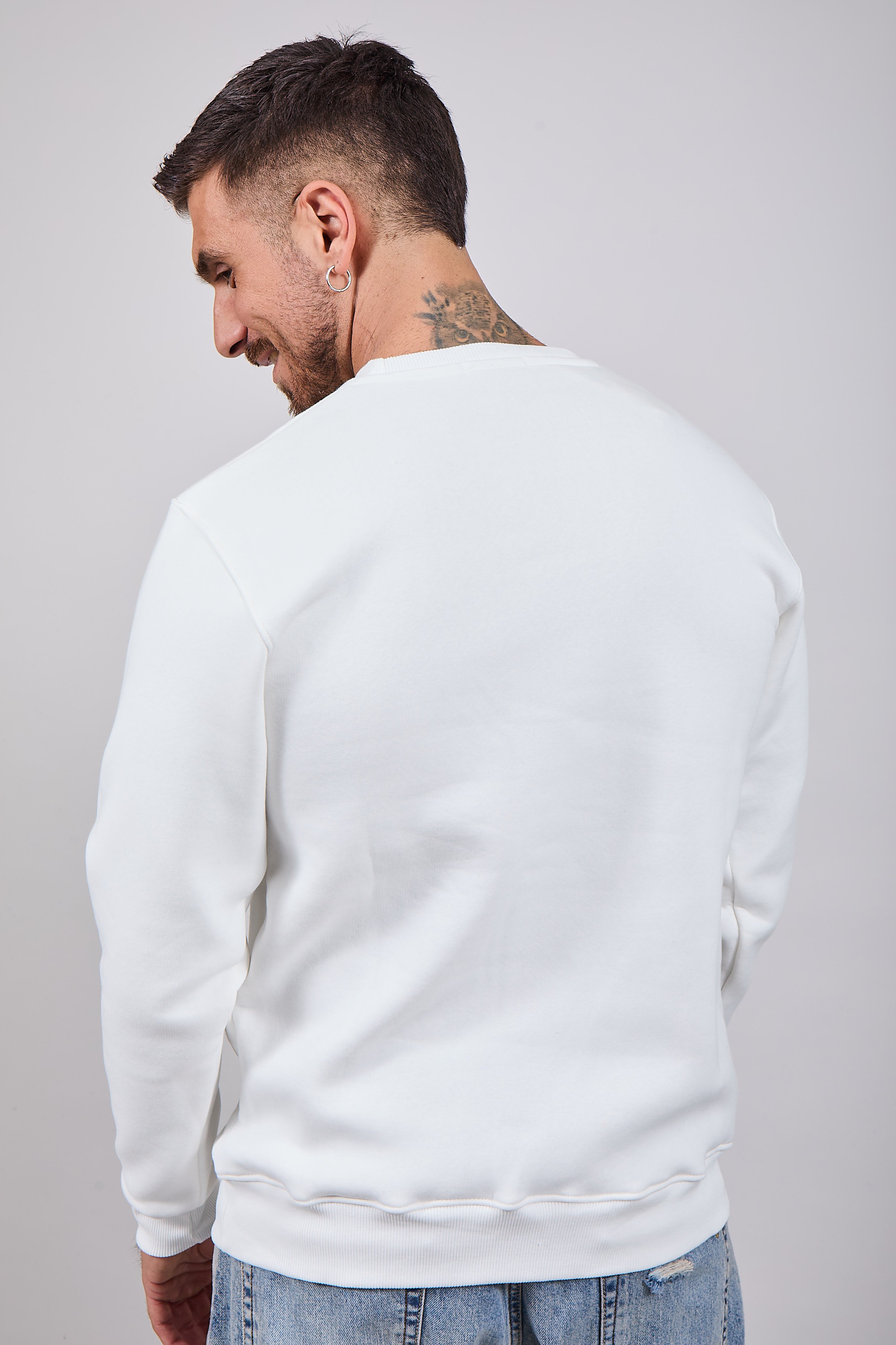 Felpa Superculture Girocollo Bianca A1349 (12218739720532)