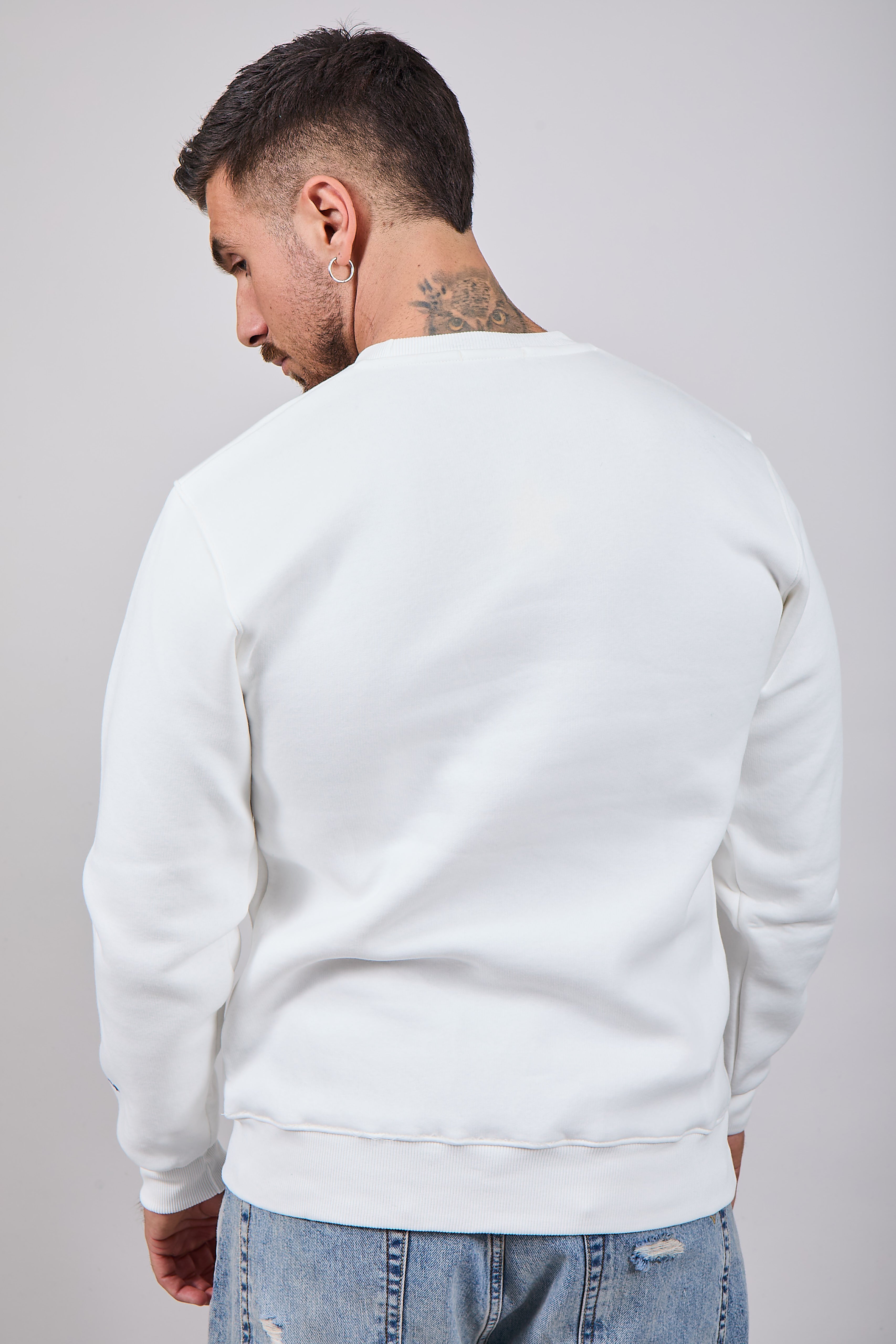 Felpa Superculture Girocollo Bianca A1317 (12218738606420)
