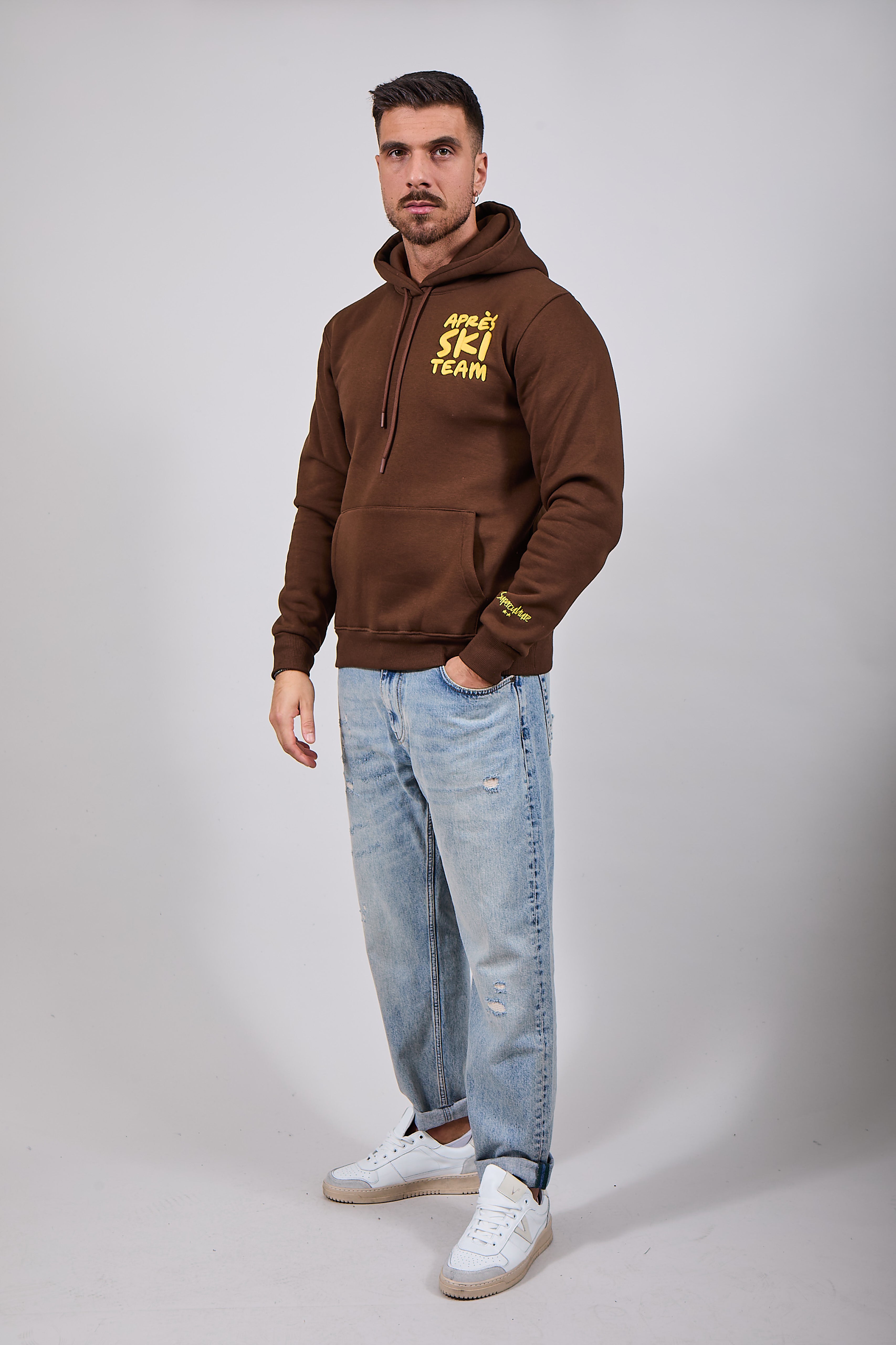 Felpa Superculture Cappuccio Cioccolato A1387 (12218649542996)