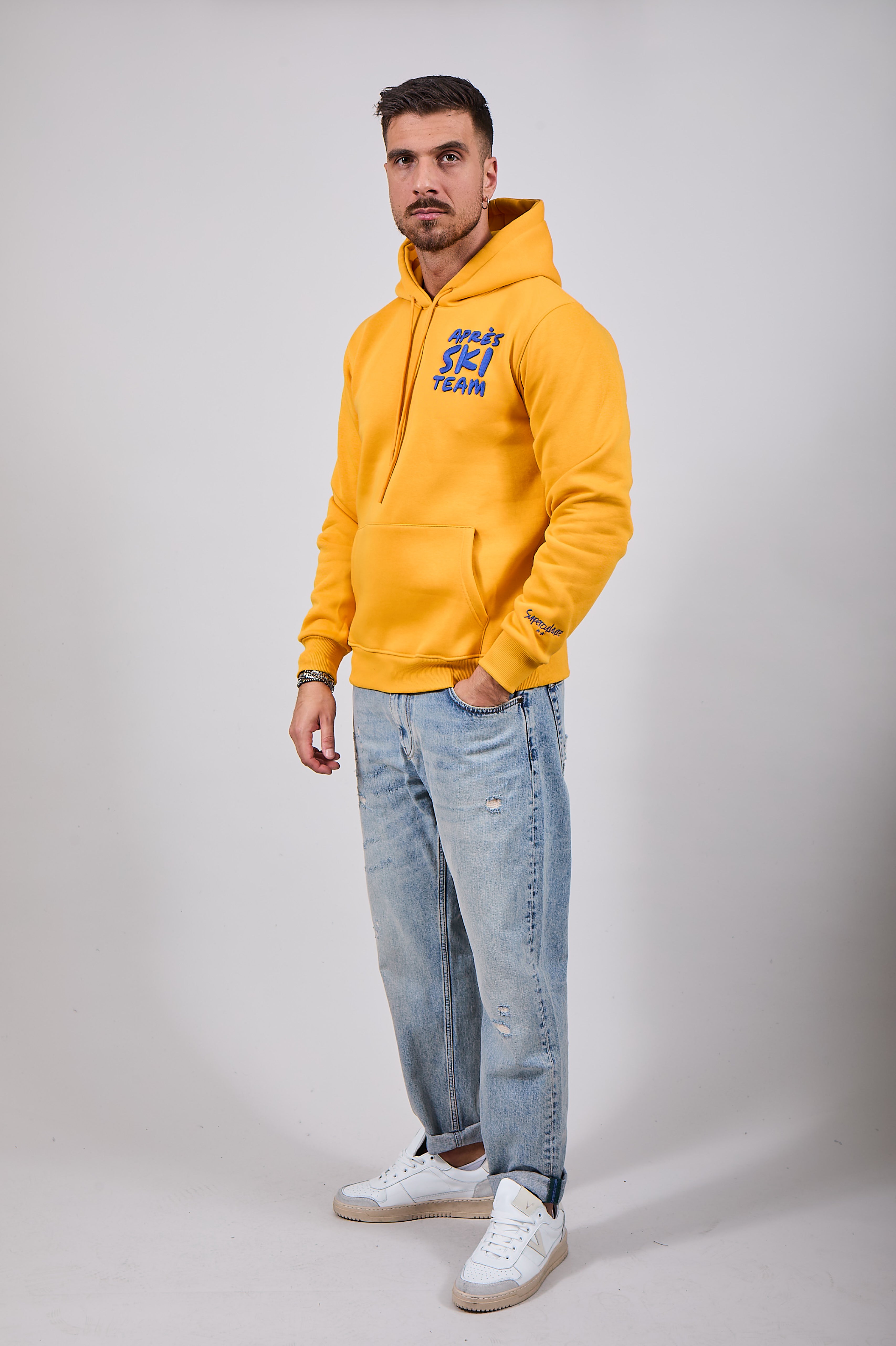 Felpa Superculture Cappuccio Ocra A1387 (12218646397268)