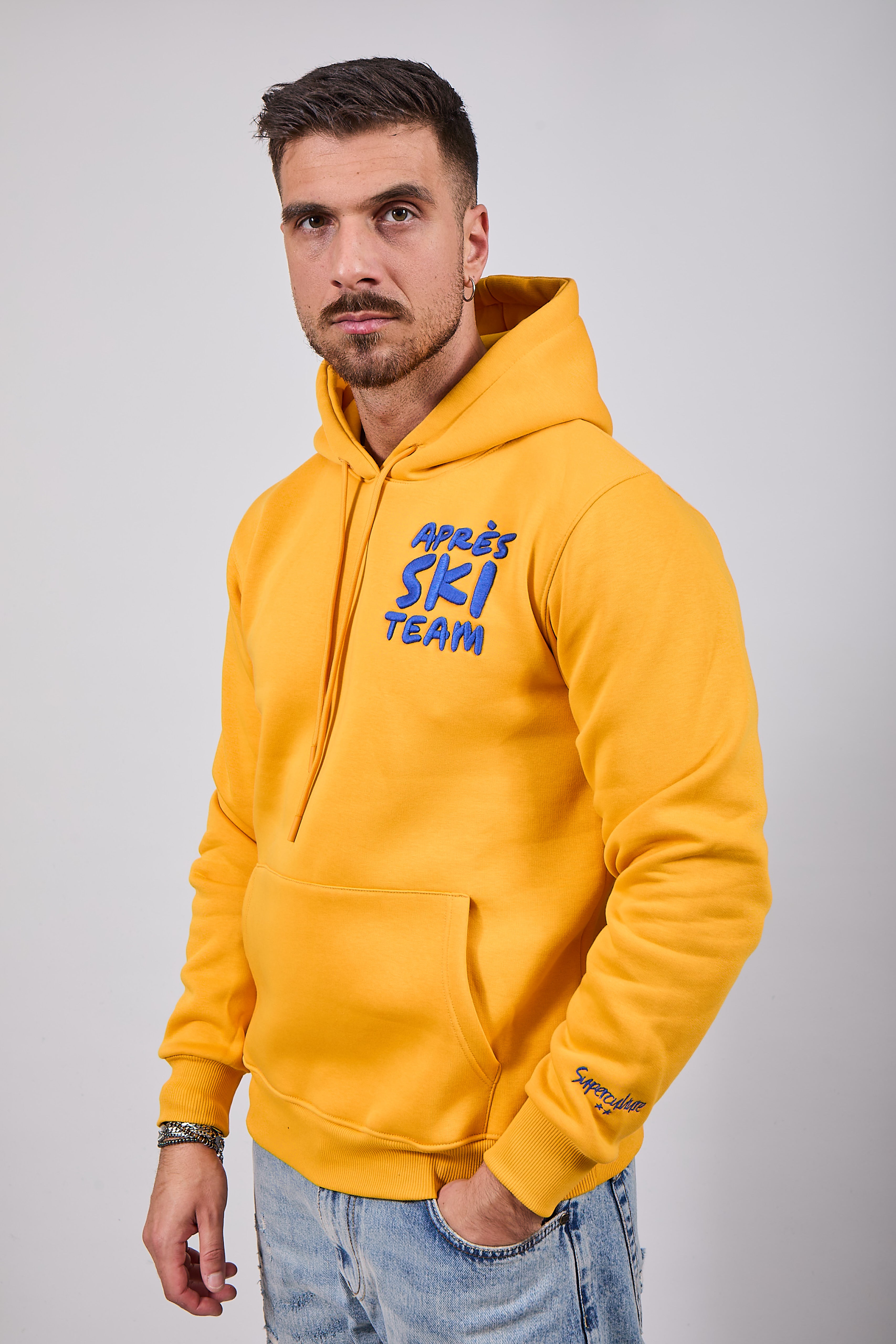 Felpa Superculture Cappuccio Ocra A1387 (12218646397268)