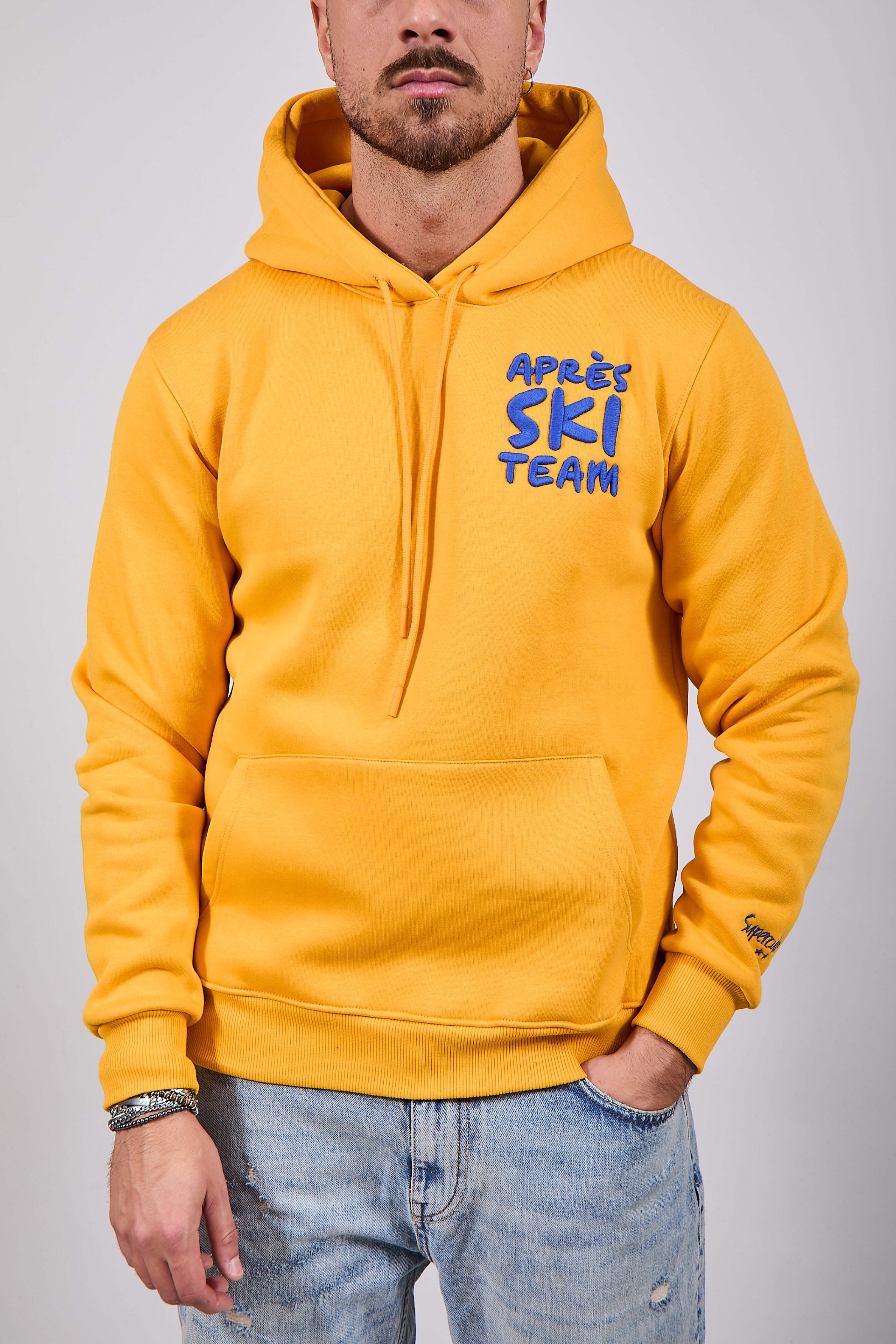 Felpa Superculture Cappuccio Ocra A1387 (12218646397268)