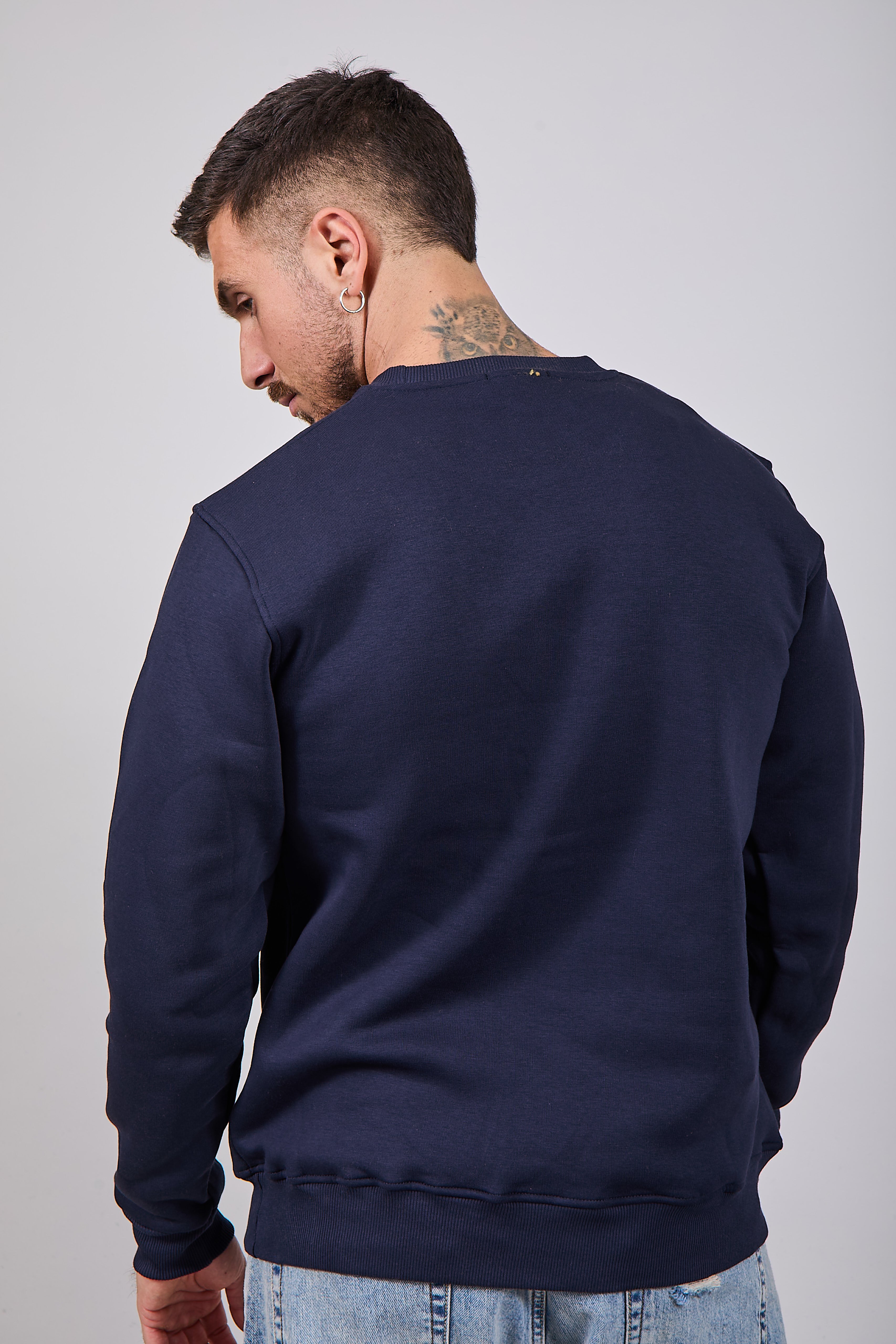 Felpa Superculture Girocollo Blu A1357 (12218666320212)