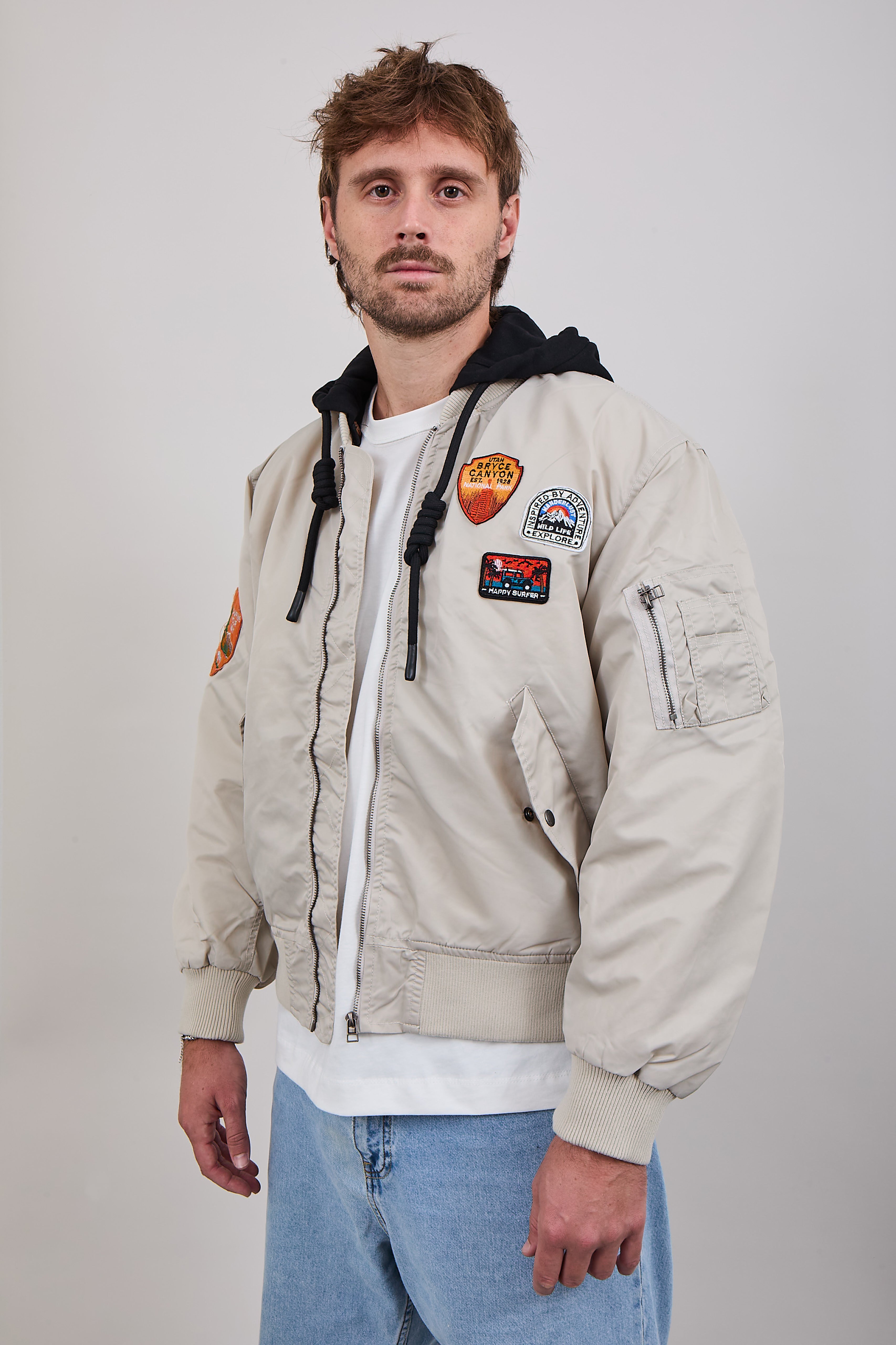 Bomber Berna Patch Beige (12300263588180)