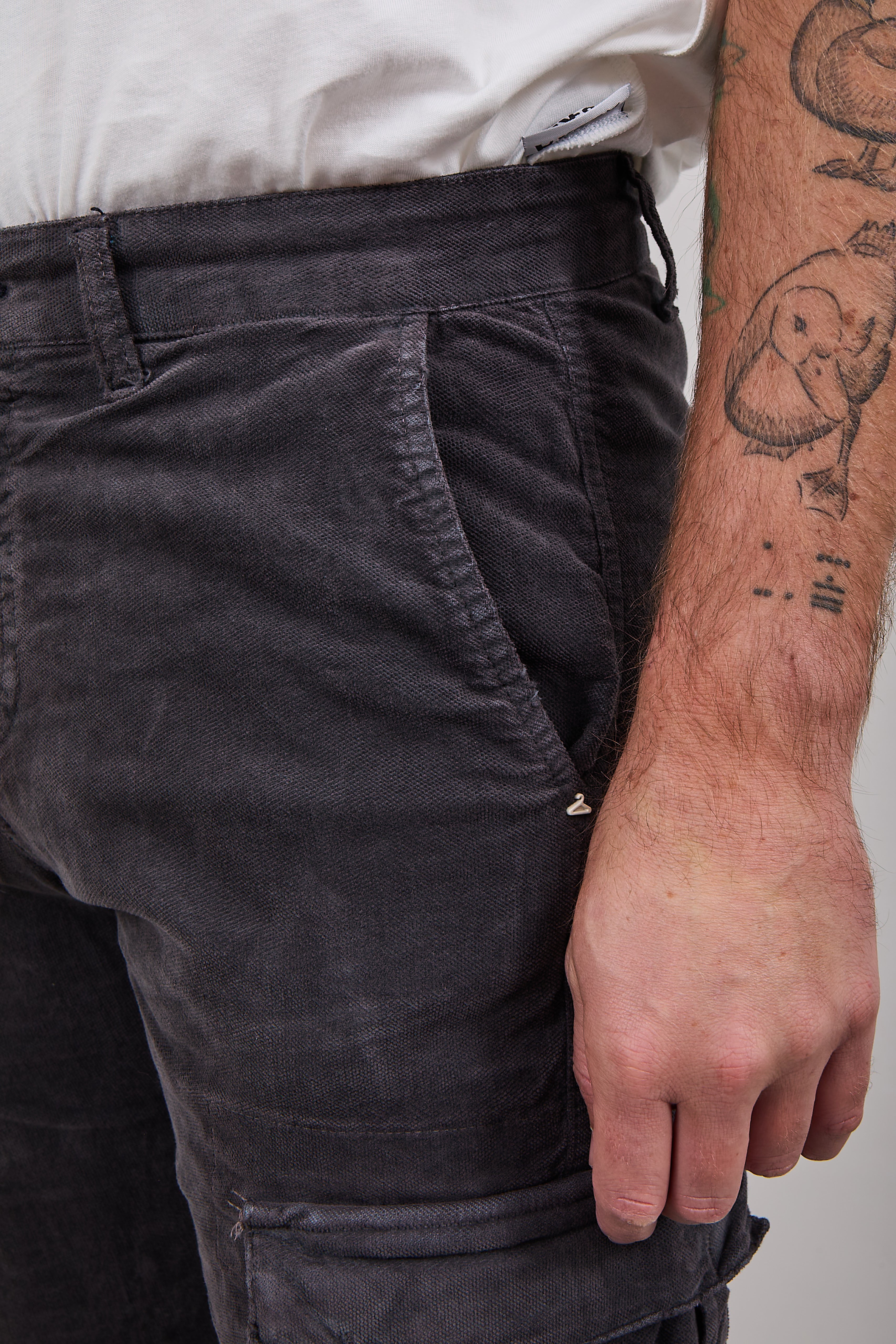 Pantalone Berna Velluto Cargo Asfalto 003 (12300261163348)