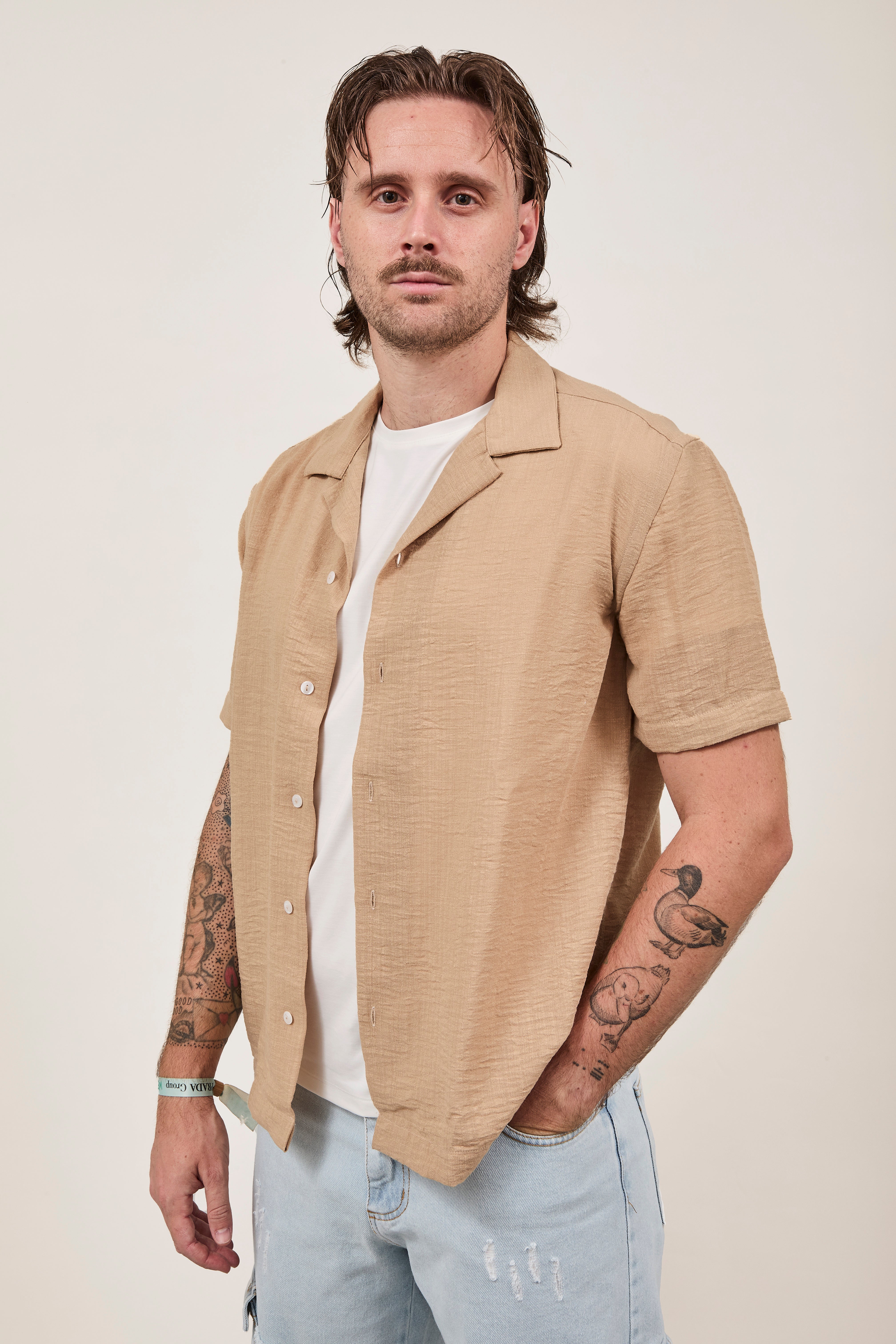 Camicia Over-d Beige c58