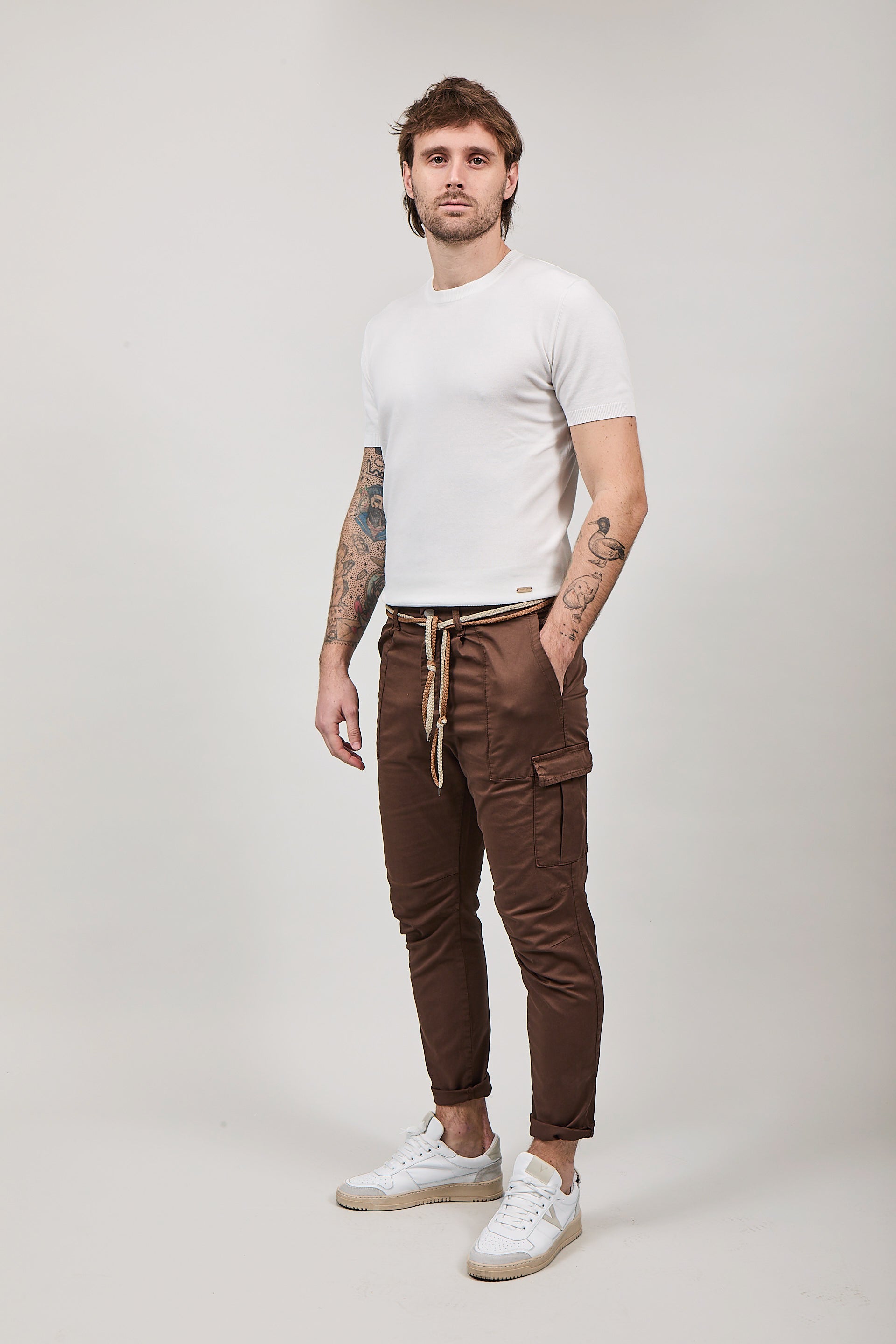 Pantalone Over-d Cargo Moro p64