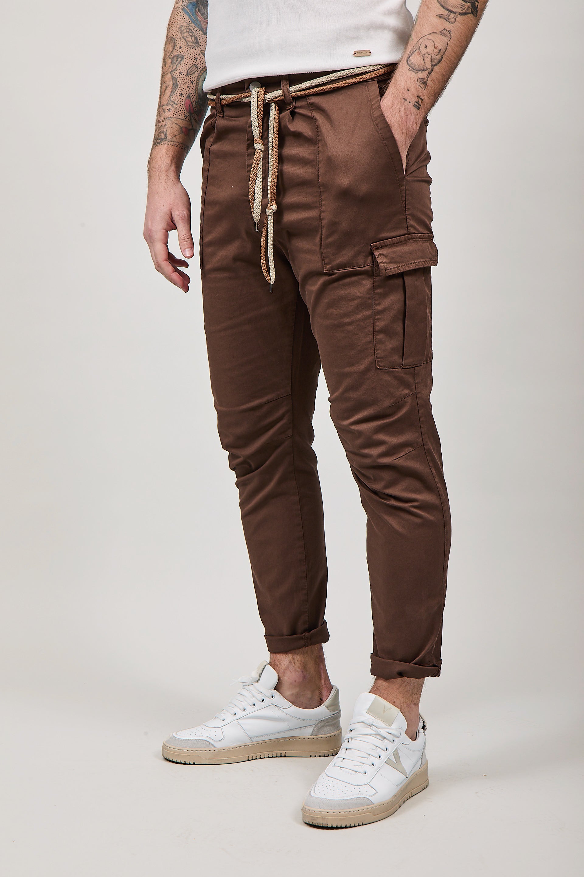 Pantalone Over-d Cargo Moro p64