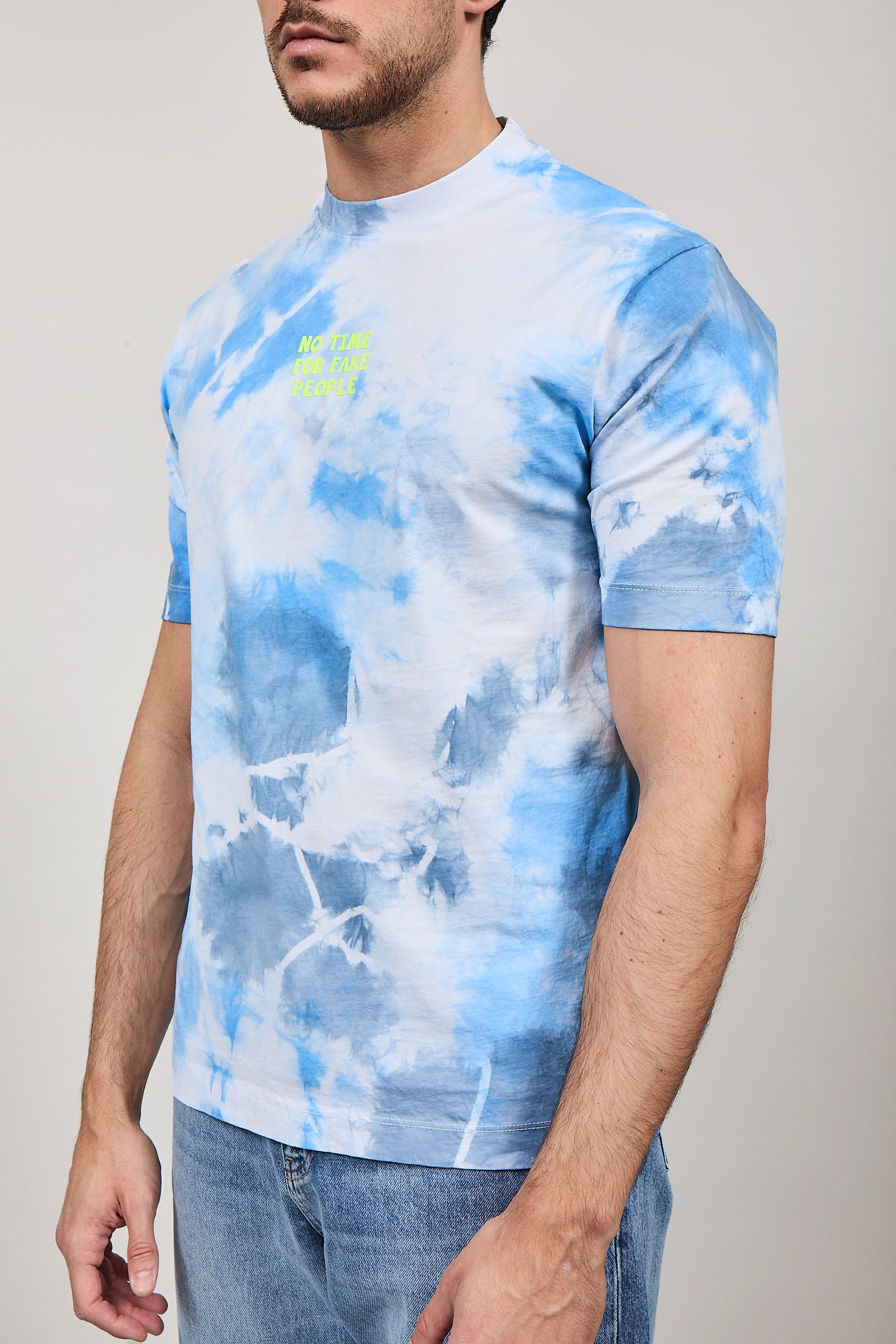 T-shirt Berna Tie Dye Celeste