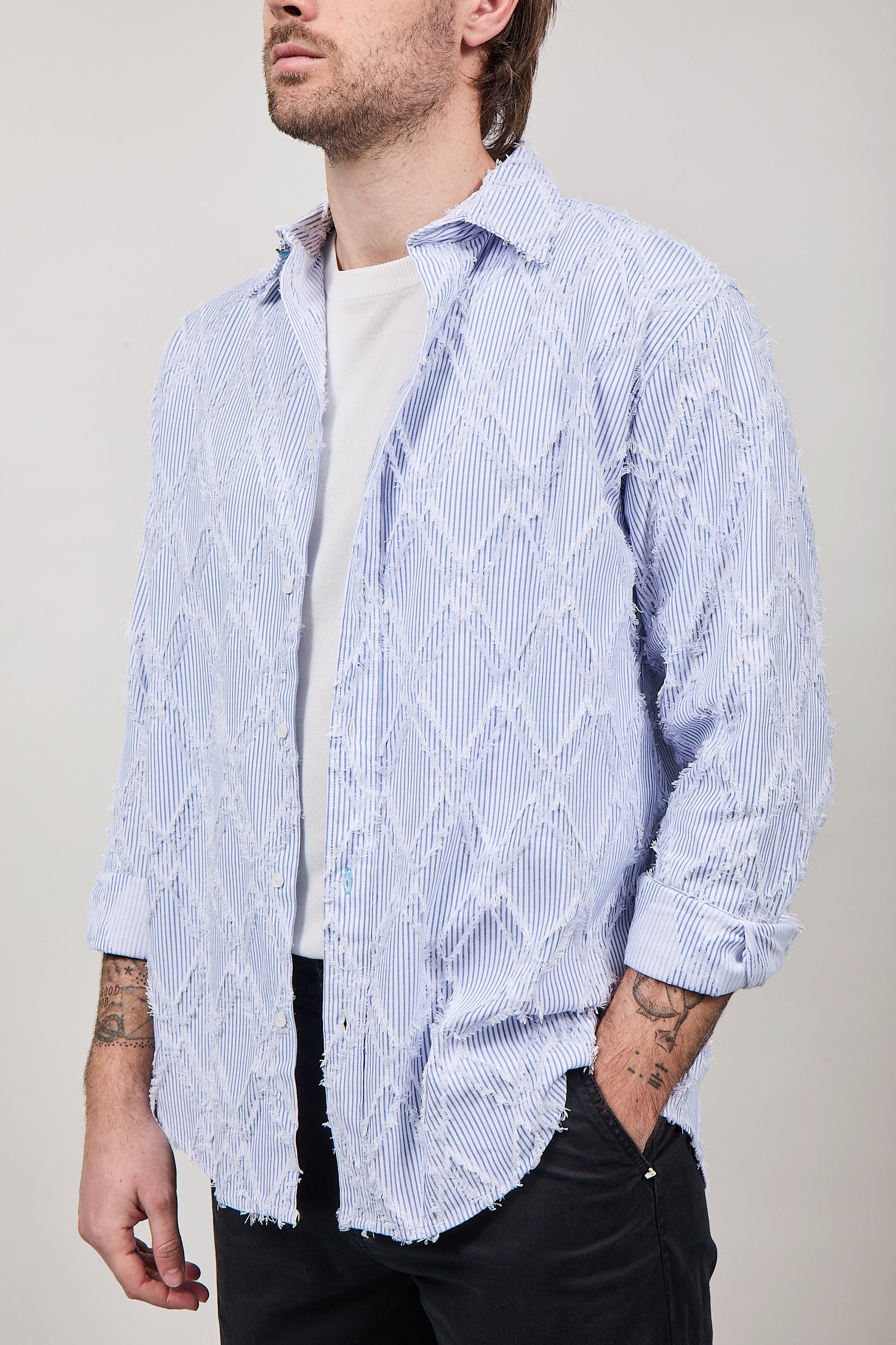 Camicia Berna Righe e fili 3430