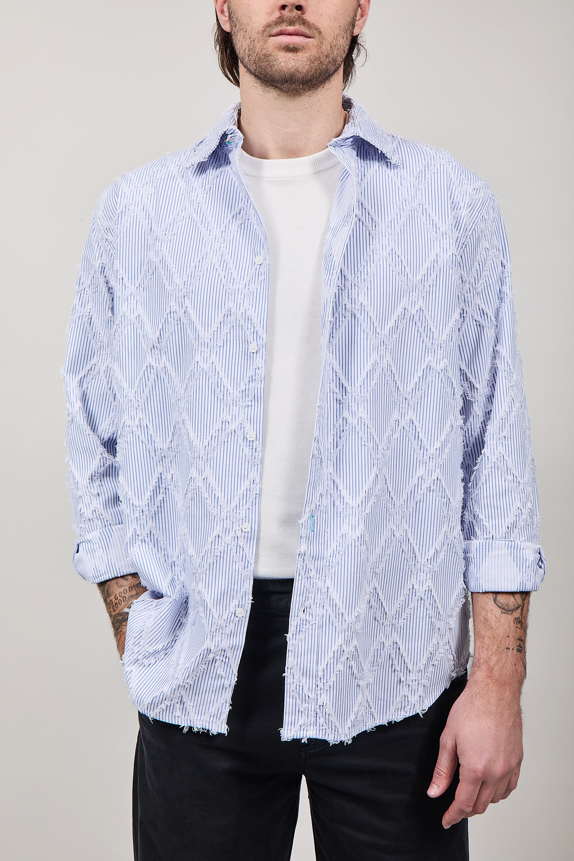 Camicia Berna Righe e fili 3430