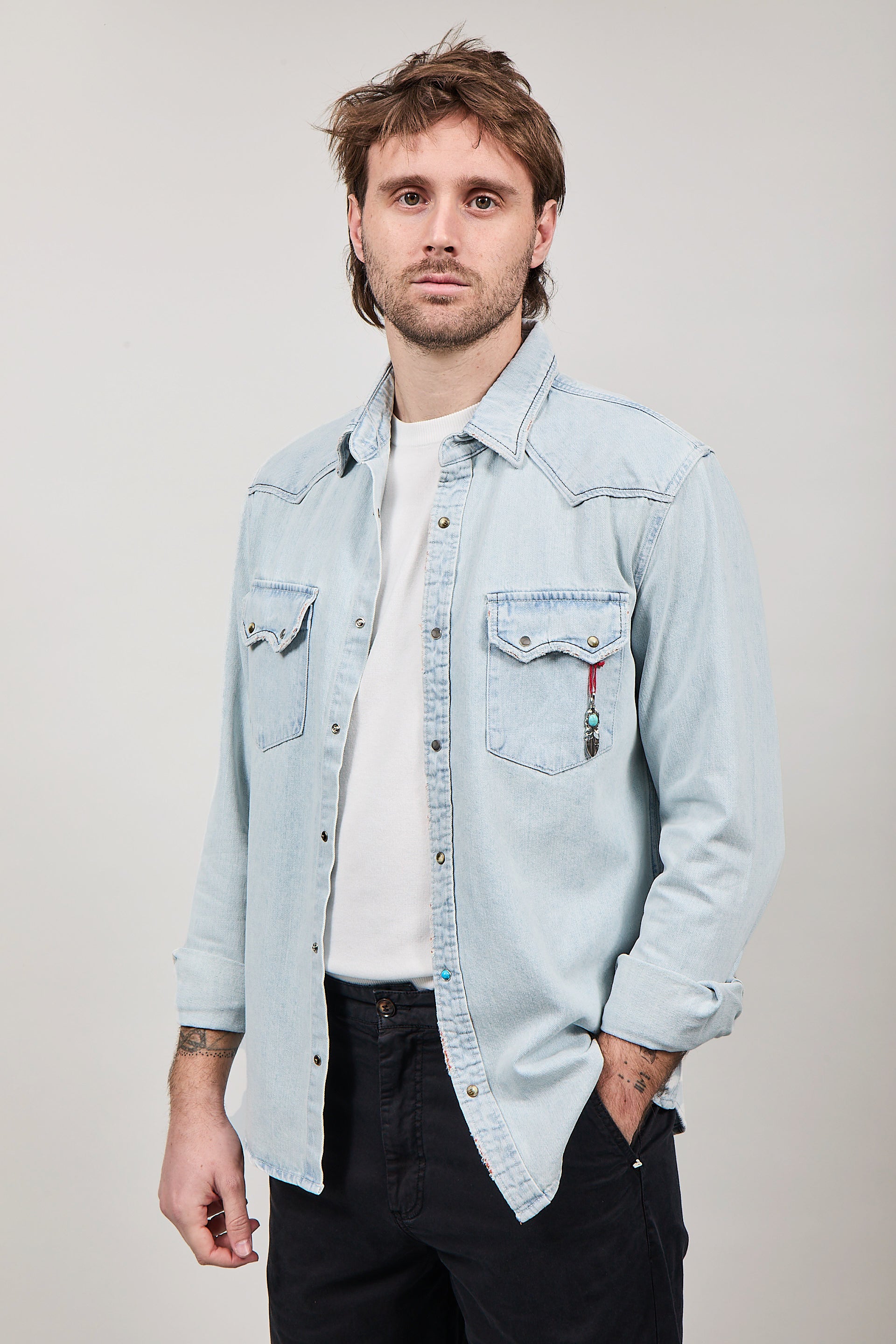 Camicia Berna Denim destroy