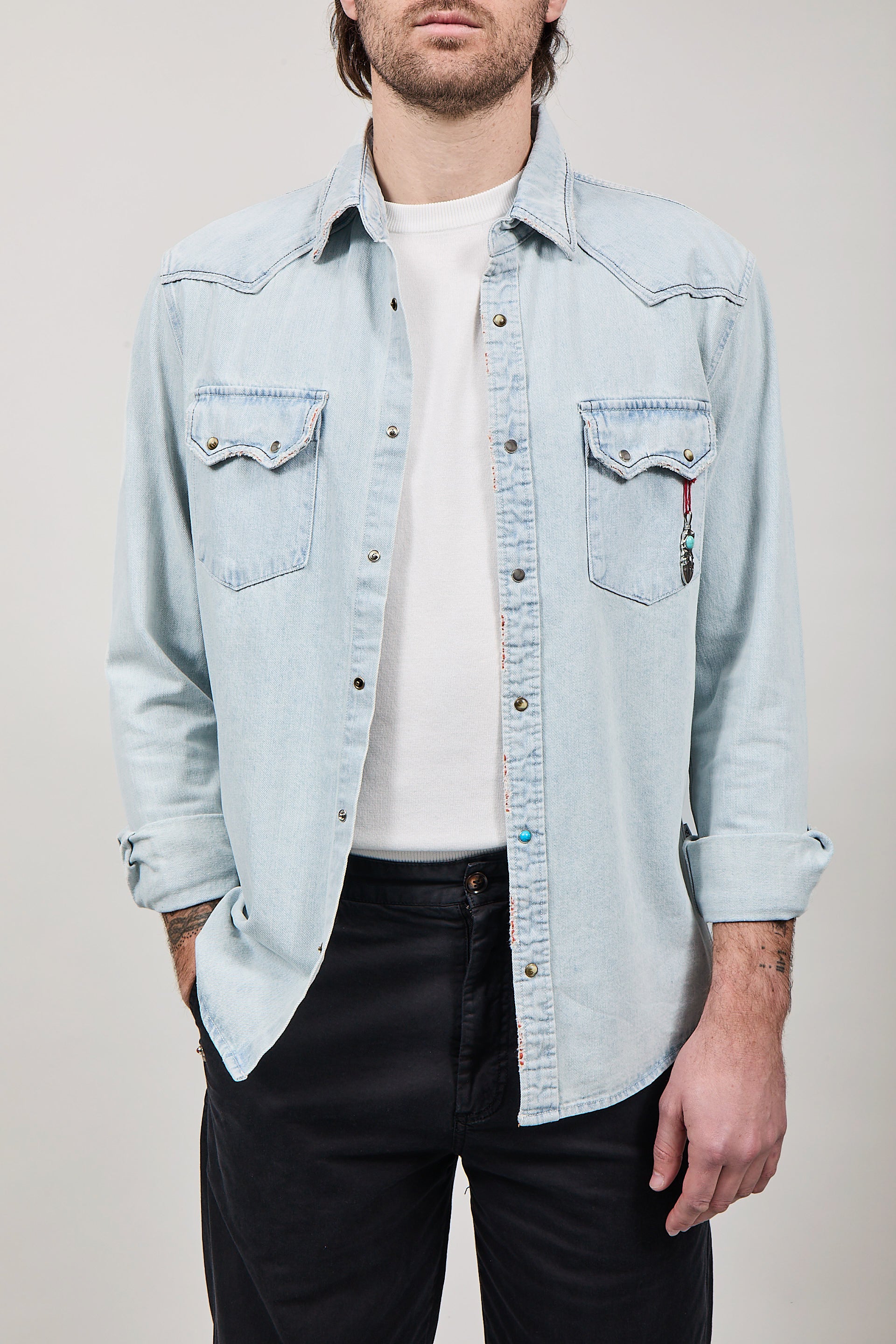 Camicia Berna Denim destroy