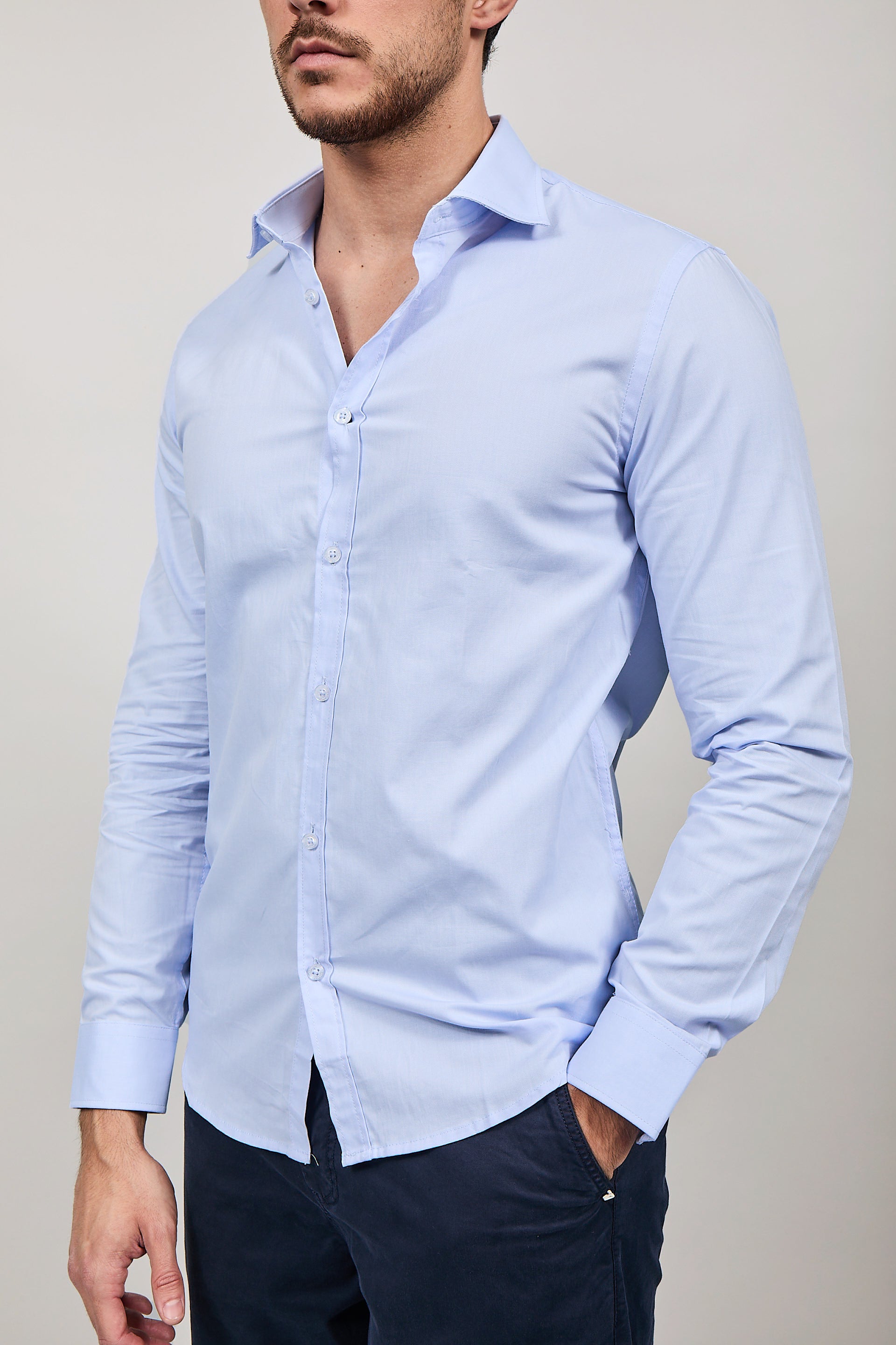 Camicia Hamaki-ho 1231 Celeste