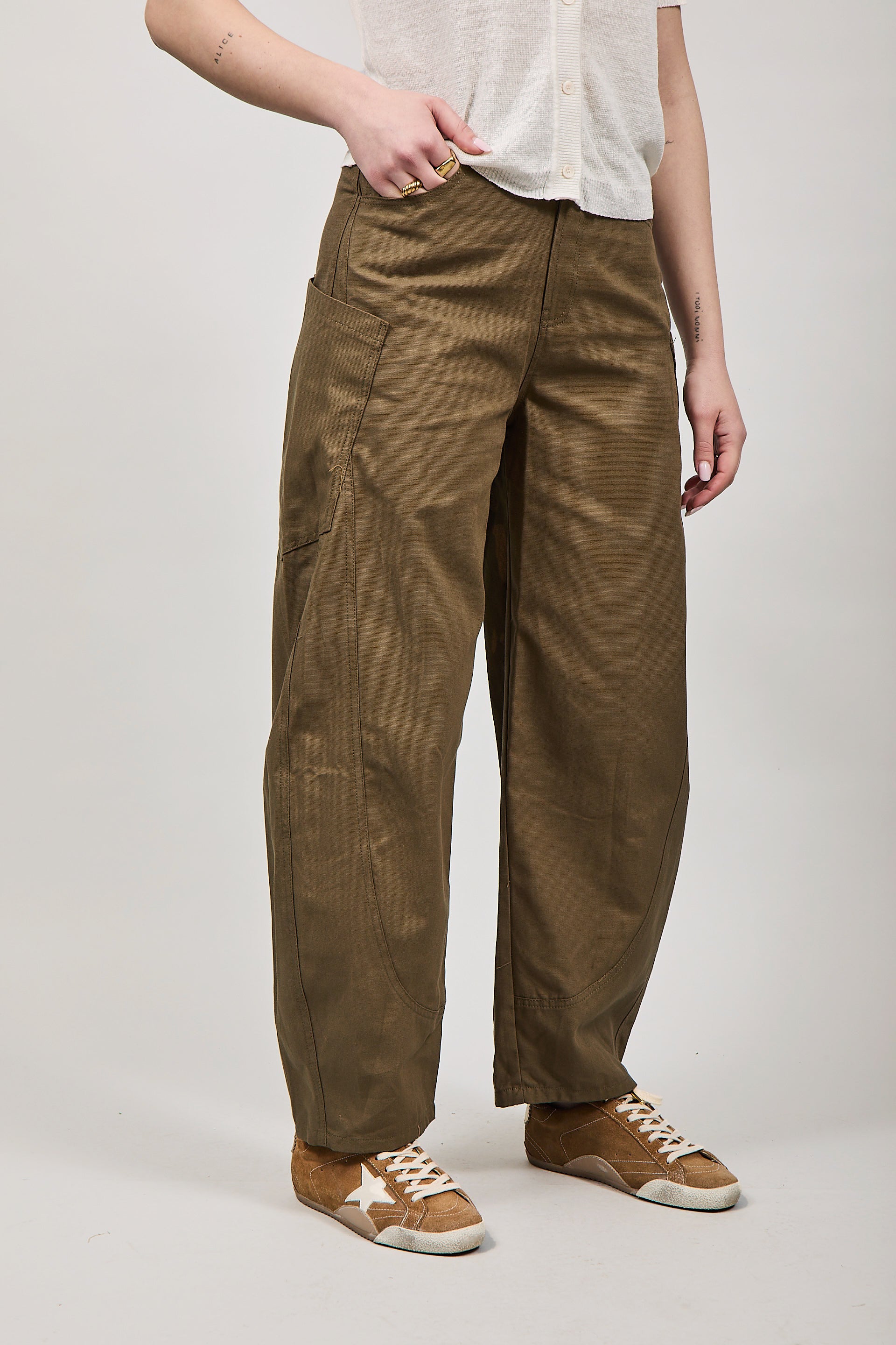 Jeans Lumina Verde Militare