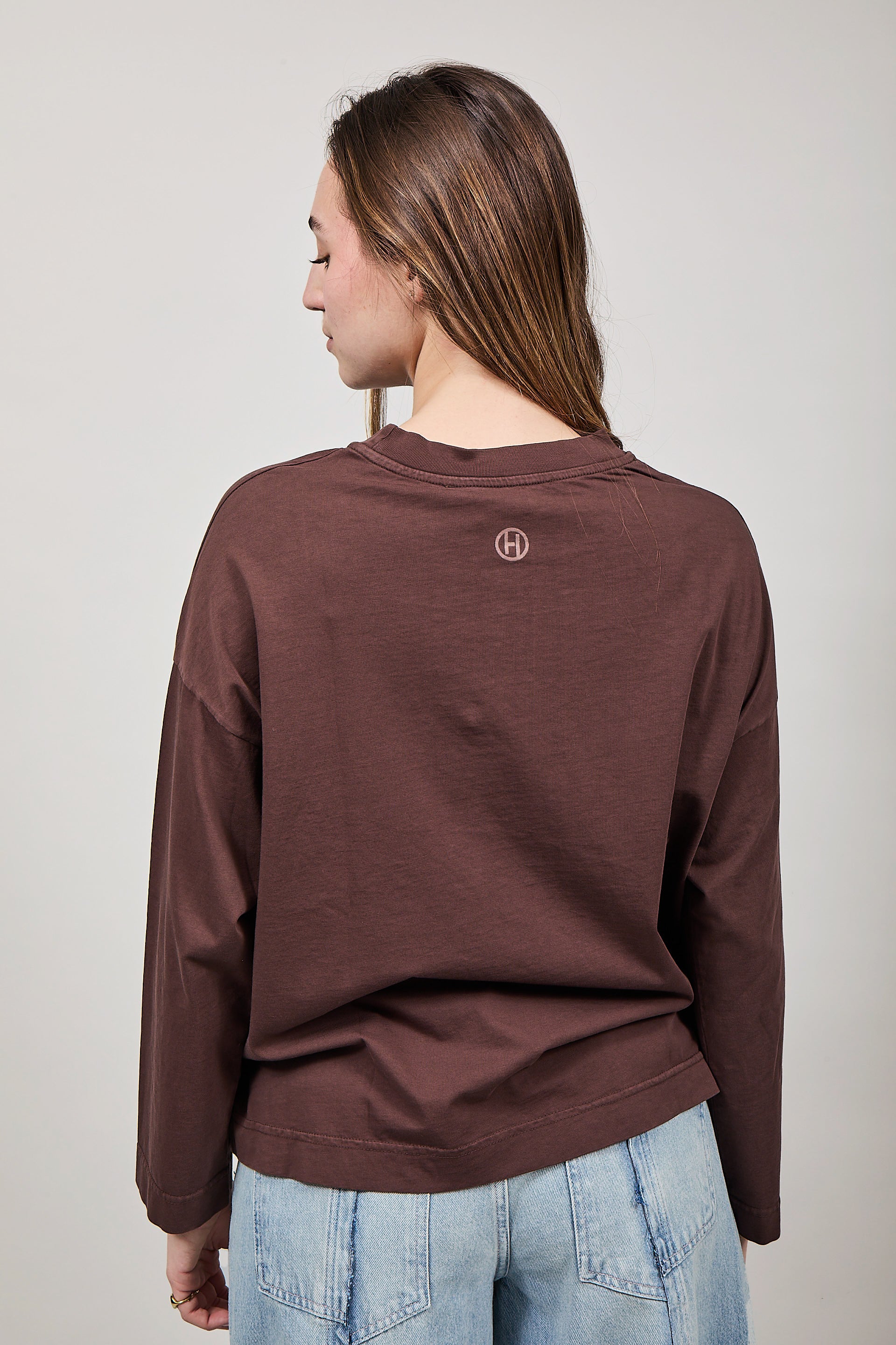 T-shirt Haveone Manica Lunga Cioccolato