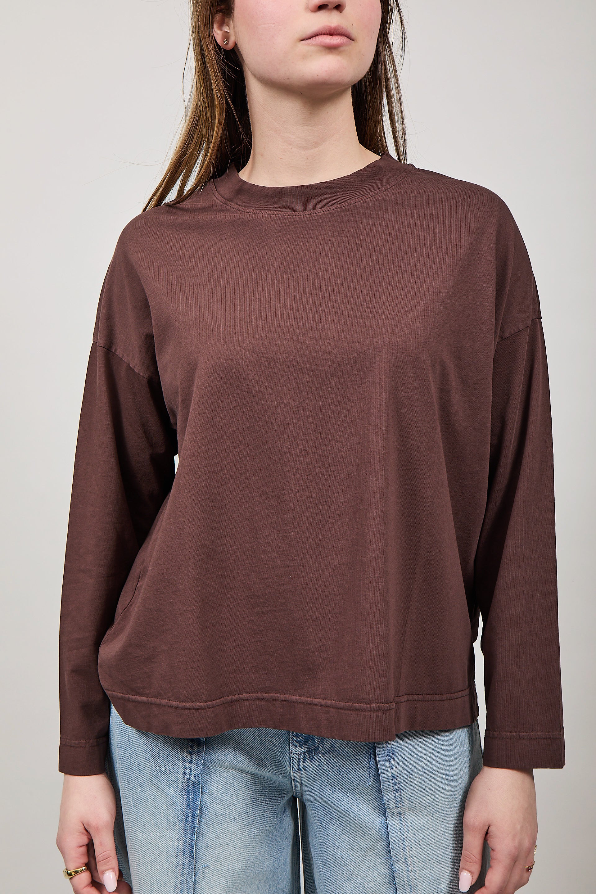 T-shirt Haveone Manica Lunga Cioccolato