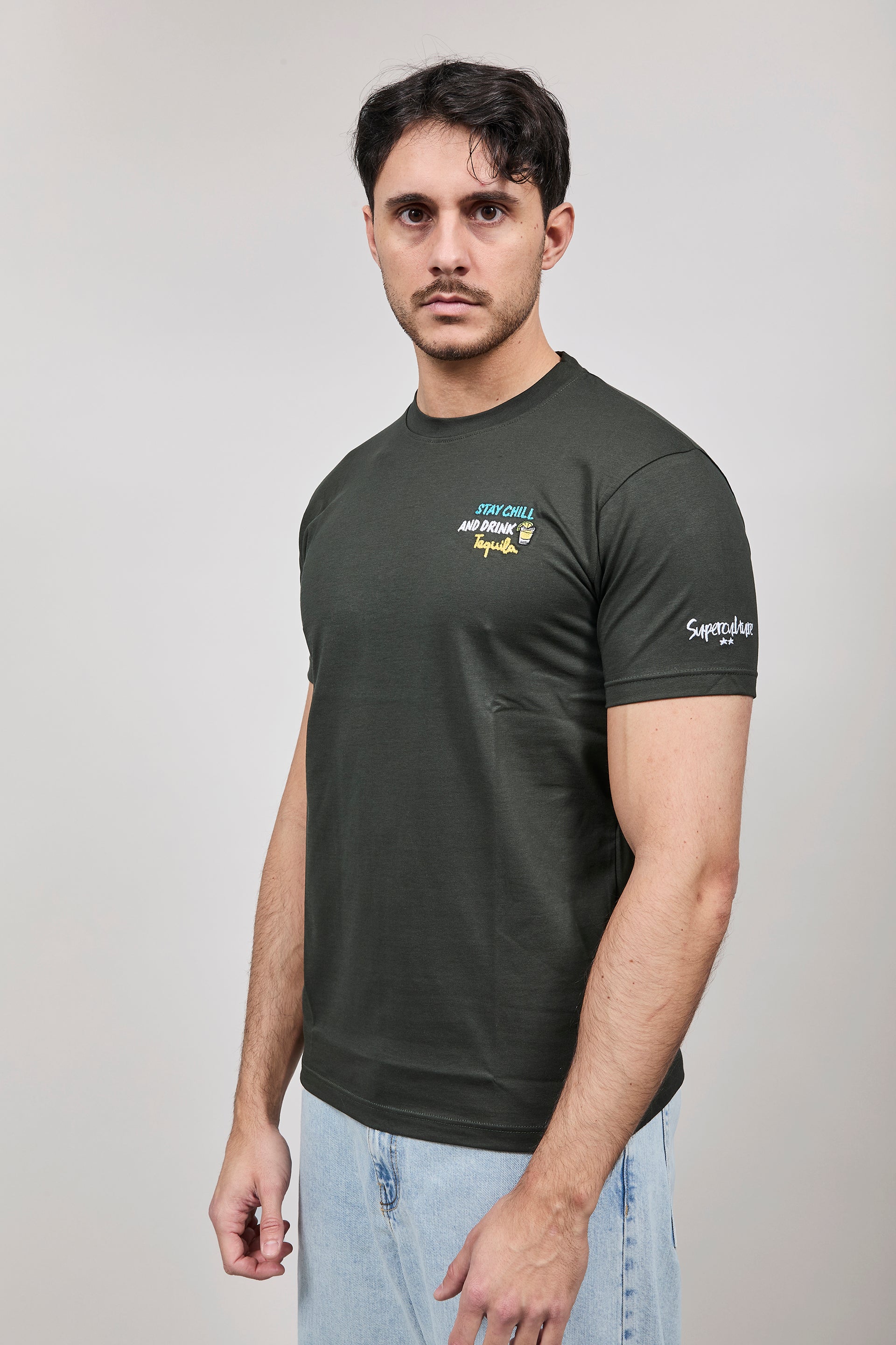 T-shirt Superculture Verde Militare A1833