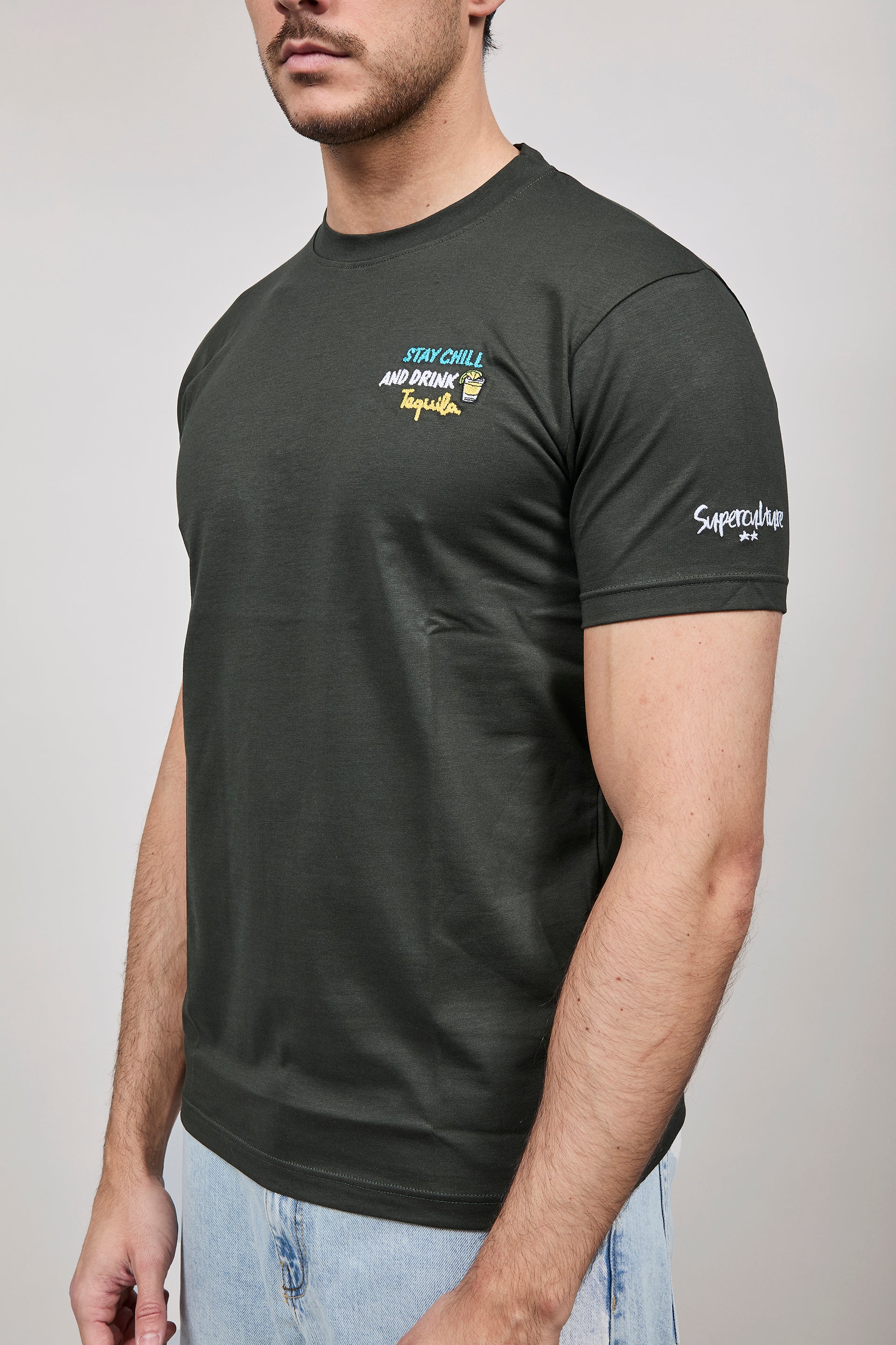 T-shirt Superculture Verde Militare A1833