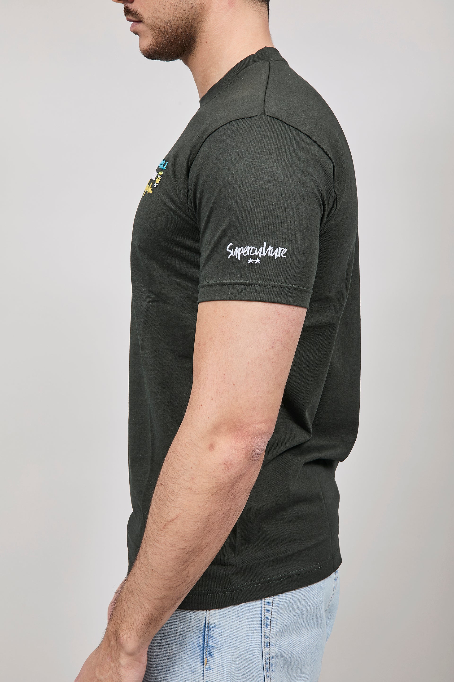 T-shirt Superculture Verde Militare A1833