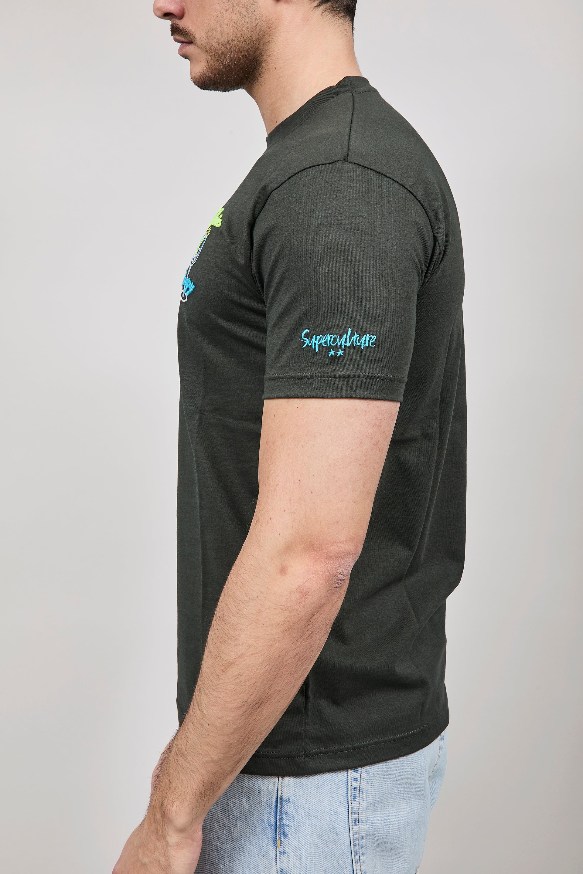 T-shirt Superculture Verde Militare A1839