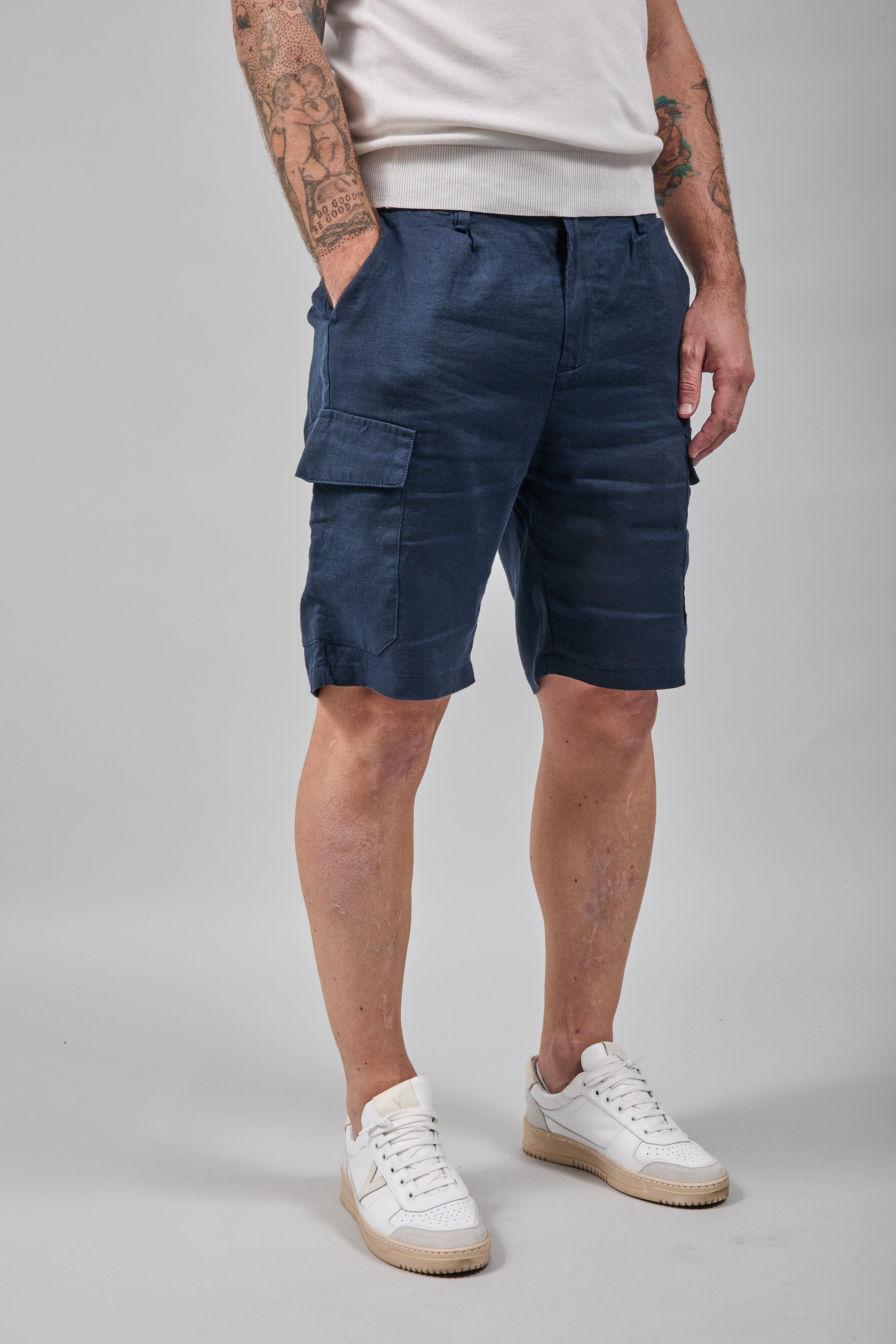 Bermuda Gianni Lupo Lino Blu 5209