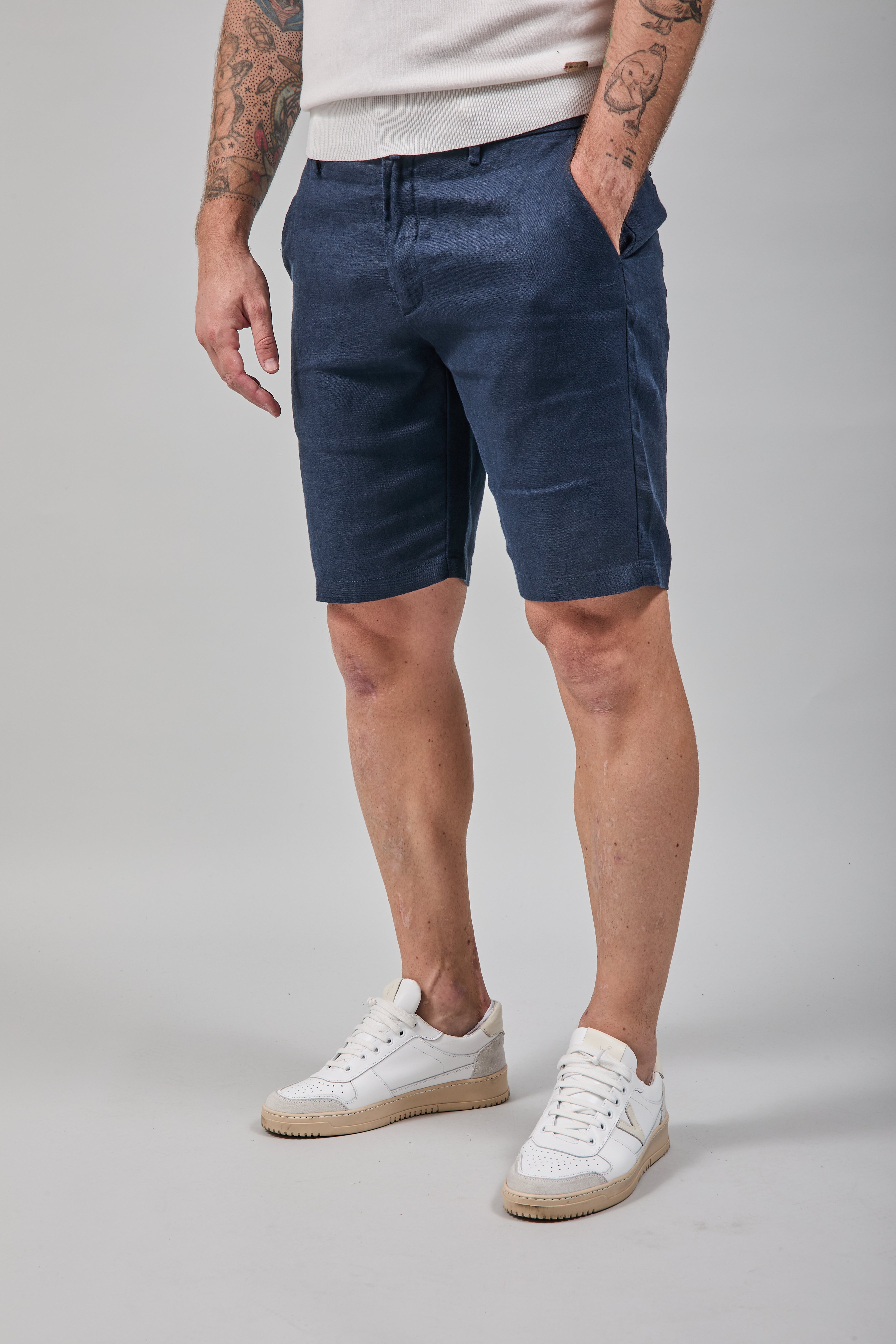 Bermuda Berna Lino Blu 239