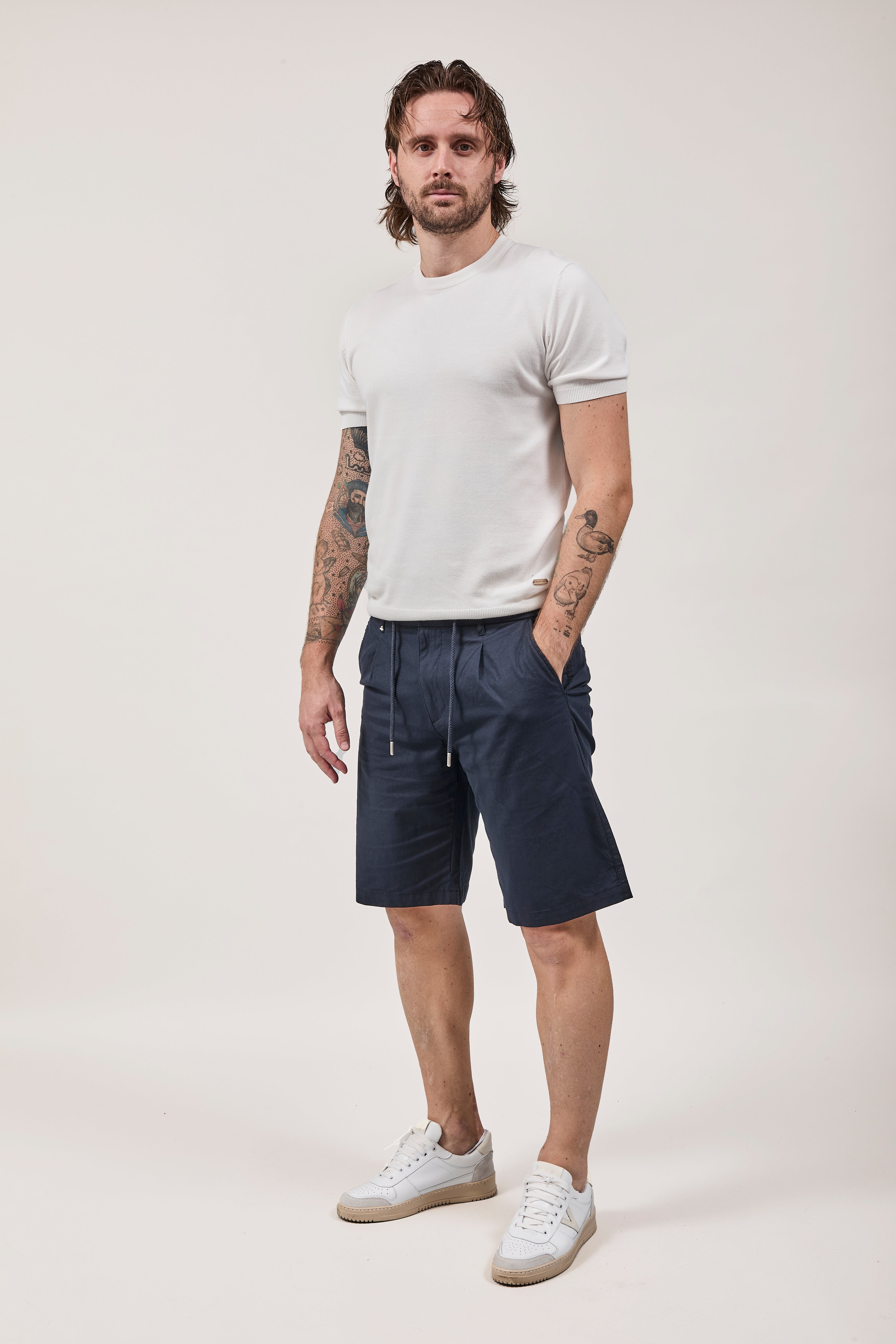 Bermuda Berna Lino Blu 239