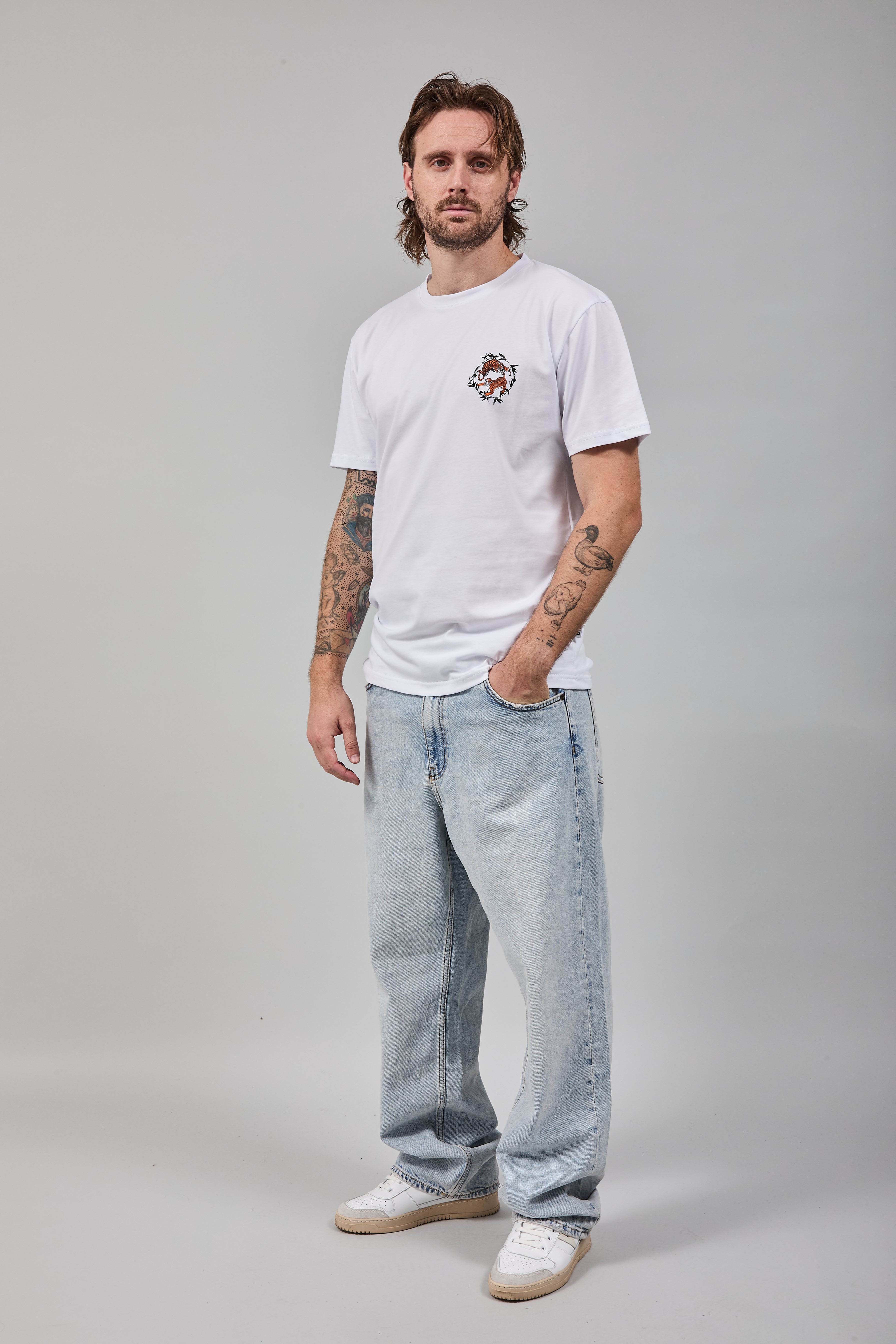 T-shirt Berna Tigri Bianca