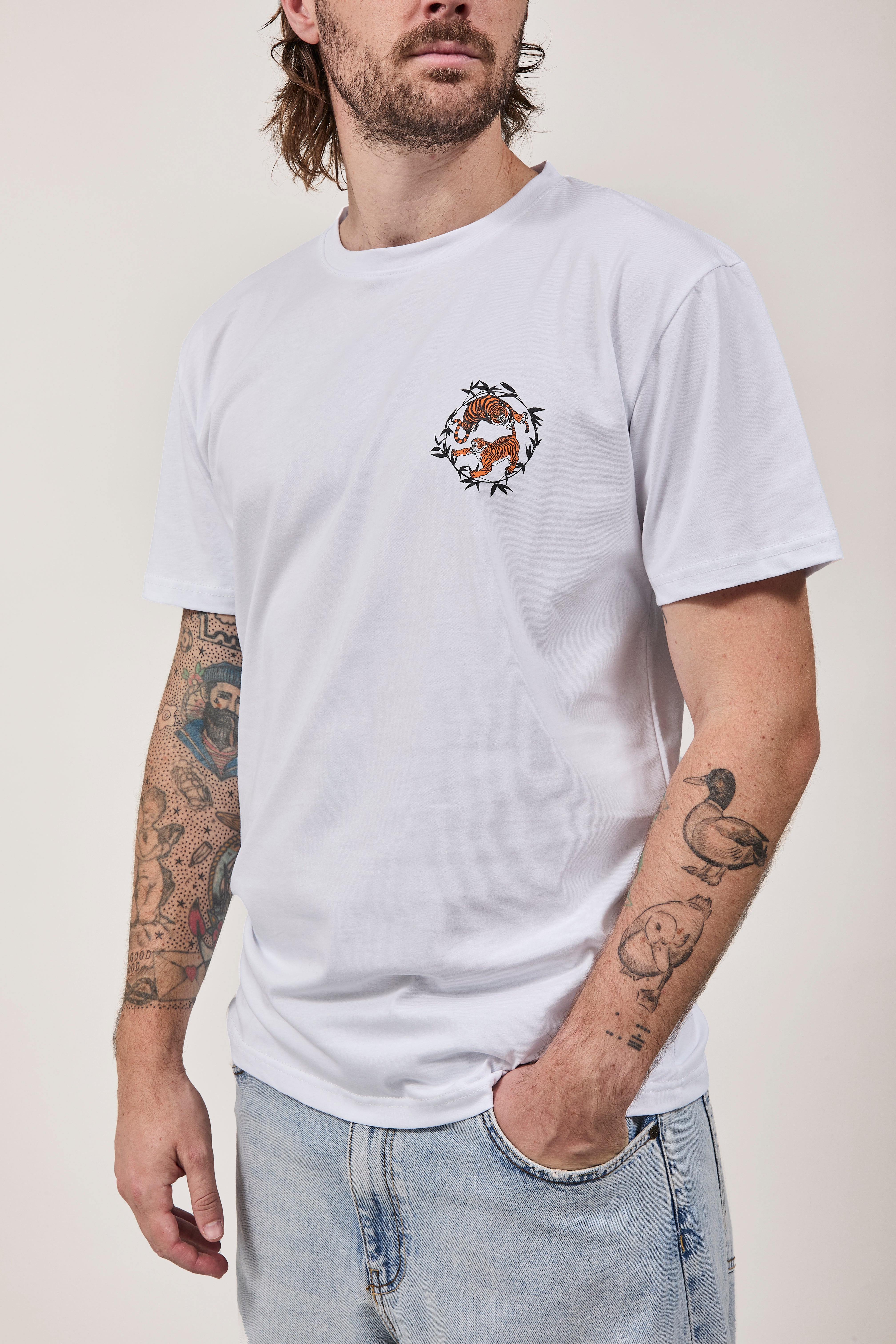 T-shirt Berna Tigri Bianca