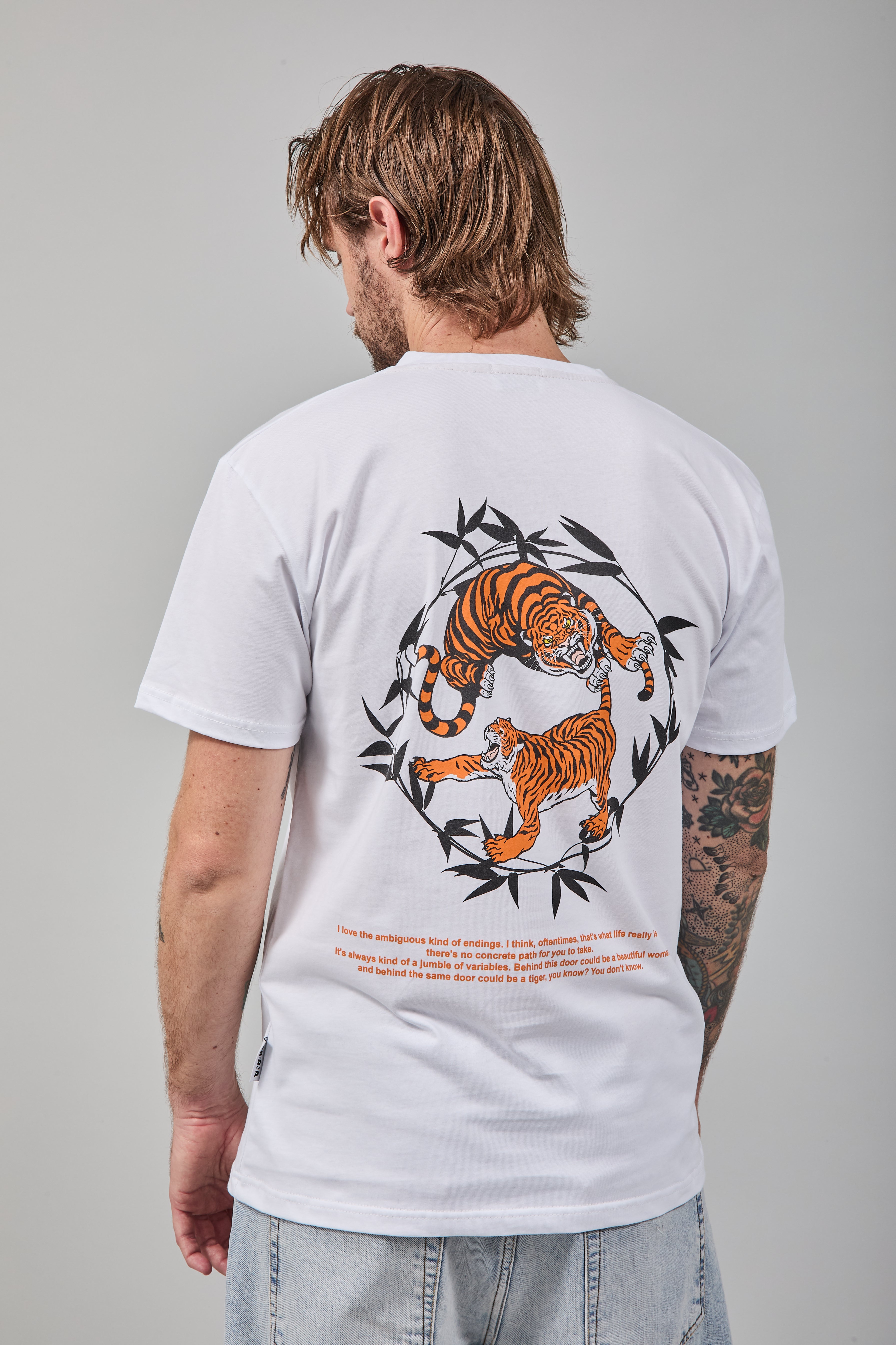 T-shirt Berna Tigri Bianca