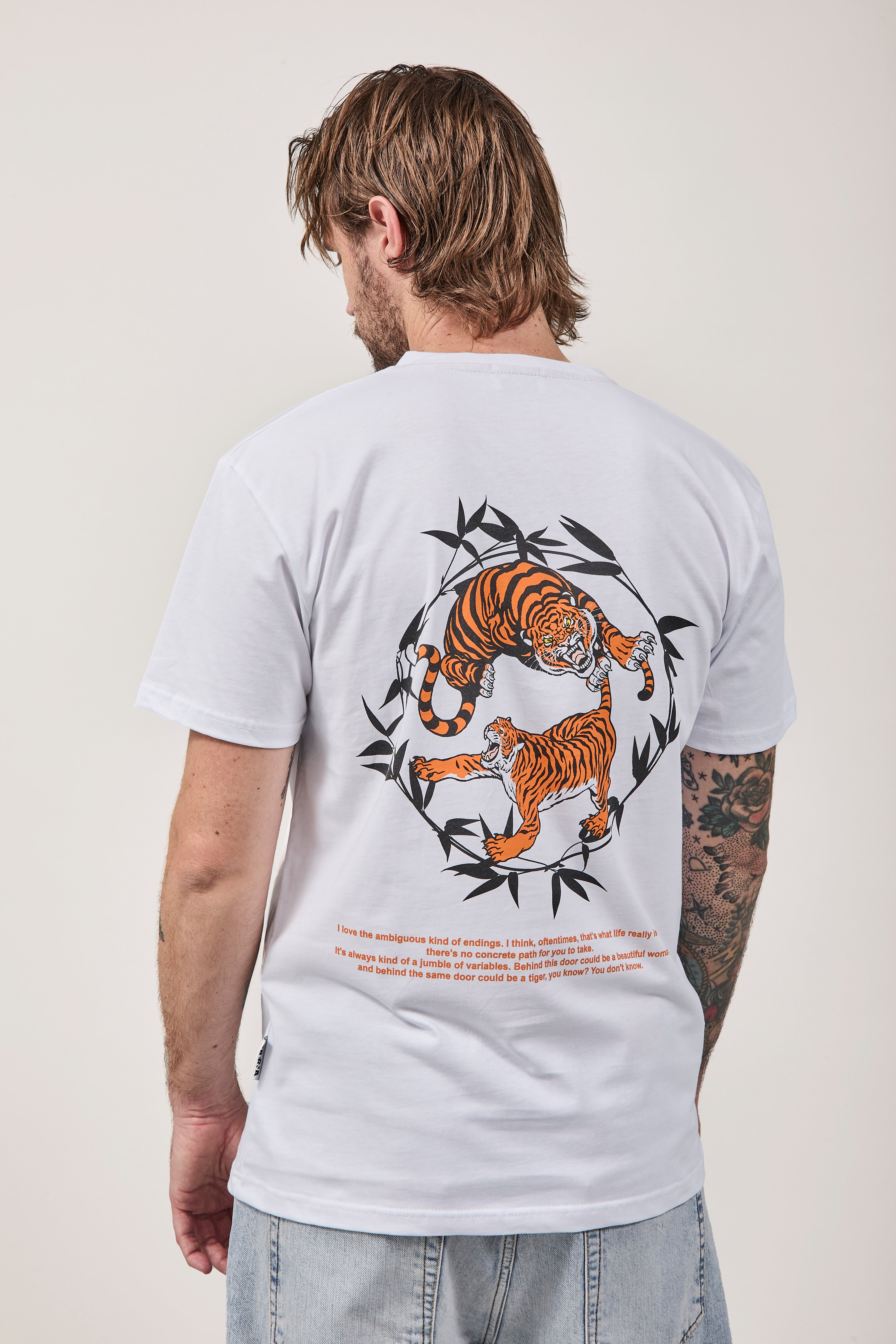 T-shirt Berna Tigri Bianca