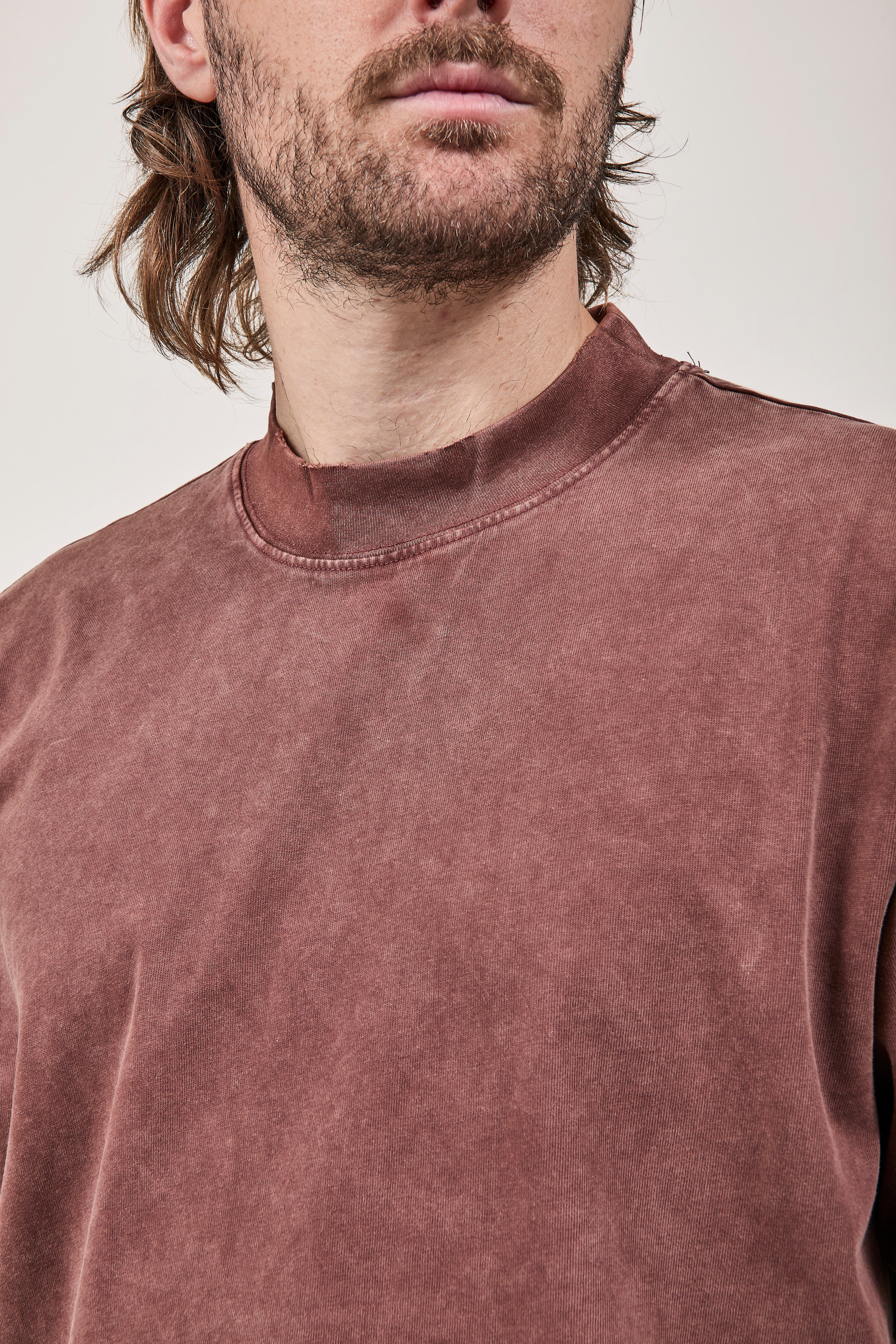 T-shirt Berna Stone Washed Bordeaux